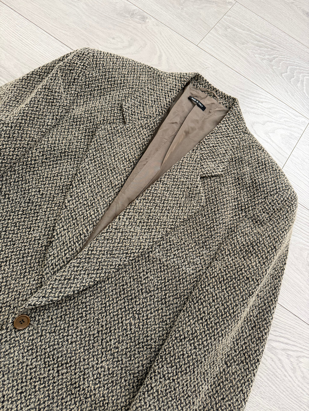 Giorgio Armani Black Label 1990s 2B Textured Wool Blend Sport Jacket Blazer - Size L