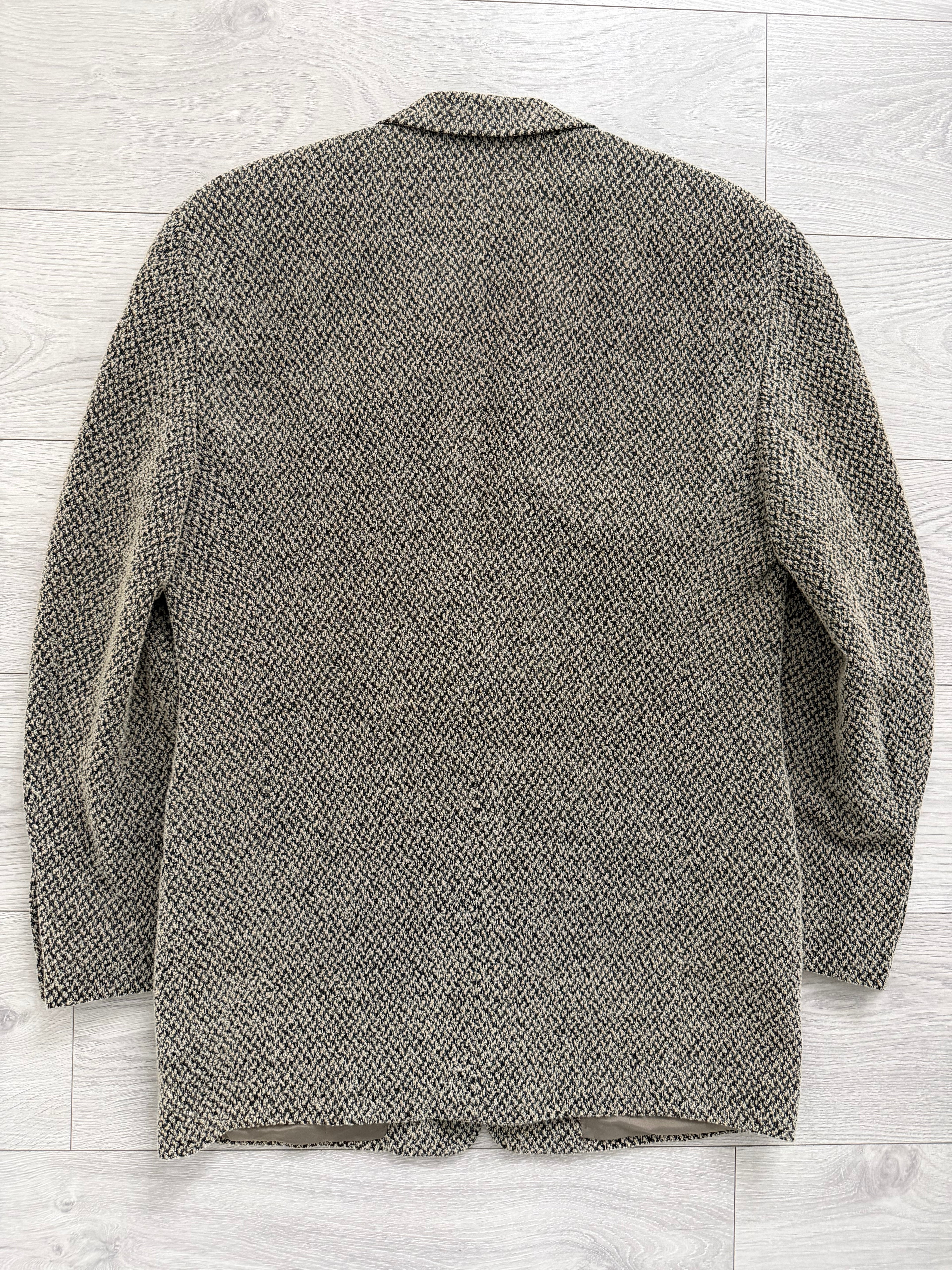Giorgio Armani Black Label 1990s 2B Textured Wool Blend Sport Jacket Blazer - Size L
