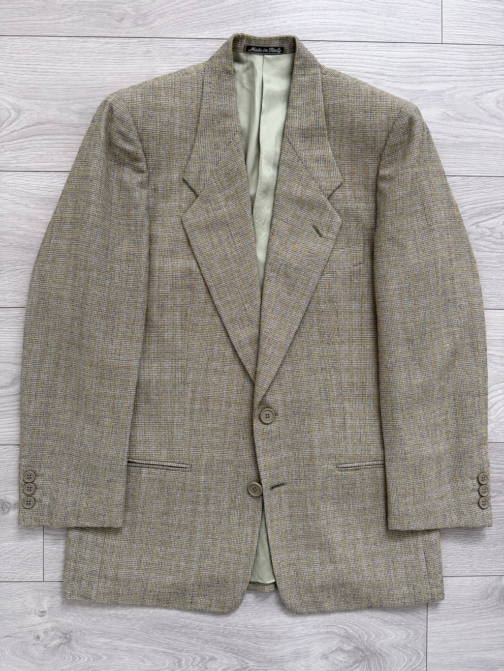 Giorgio Armani 1980s 2B Wool Linen Textured Sport Jacket Blazer - Size S