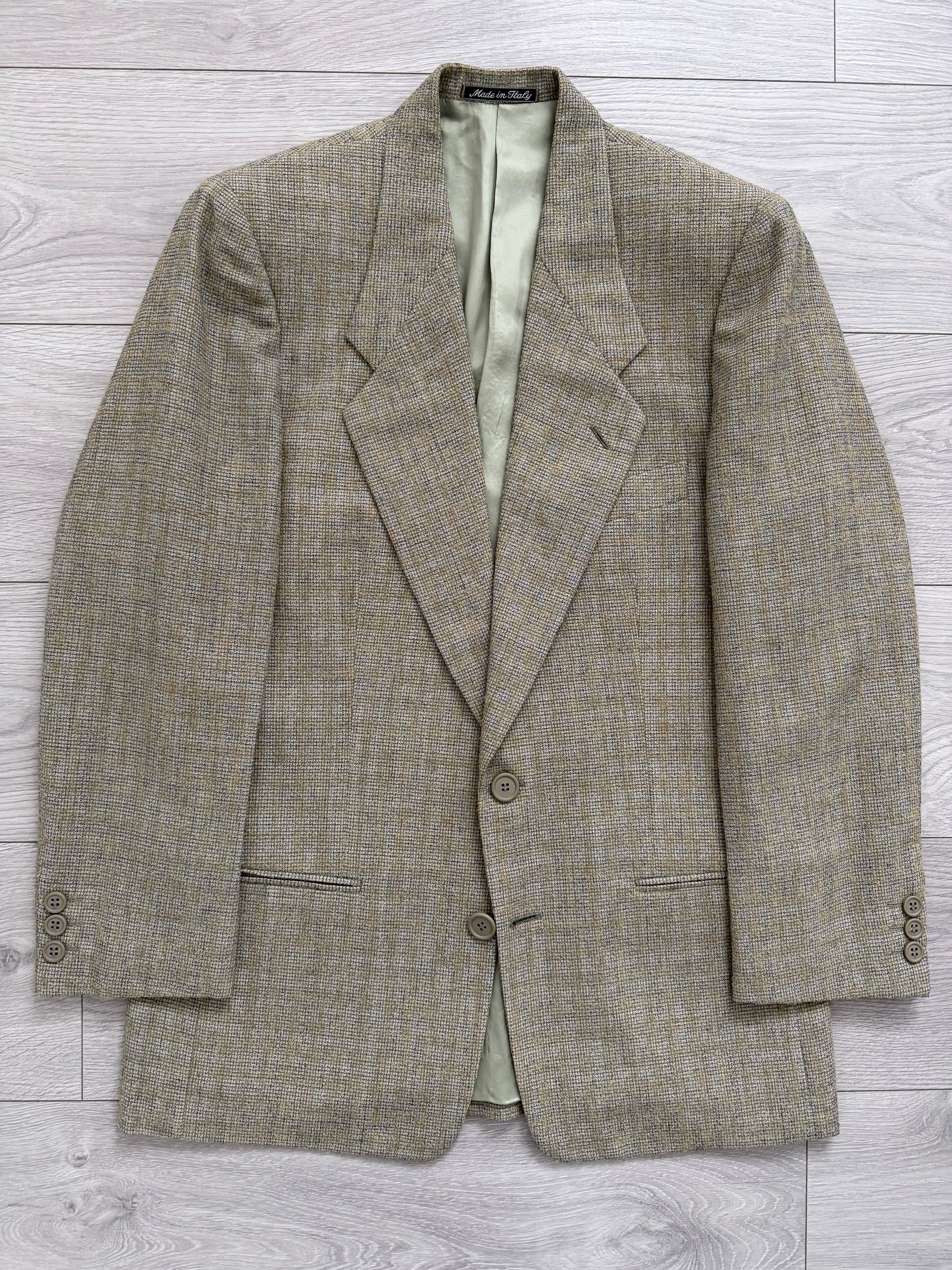 Giorgio Armani 1980s 2B Wool Linen Textured Sport Jacket Blazer - Size S