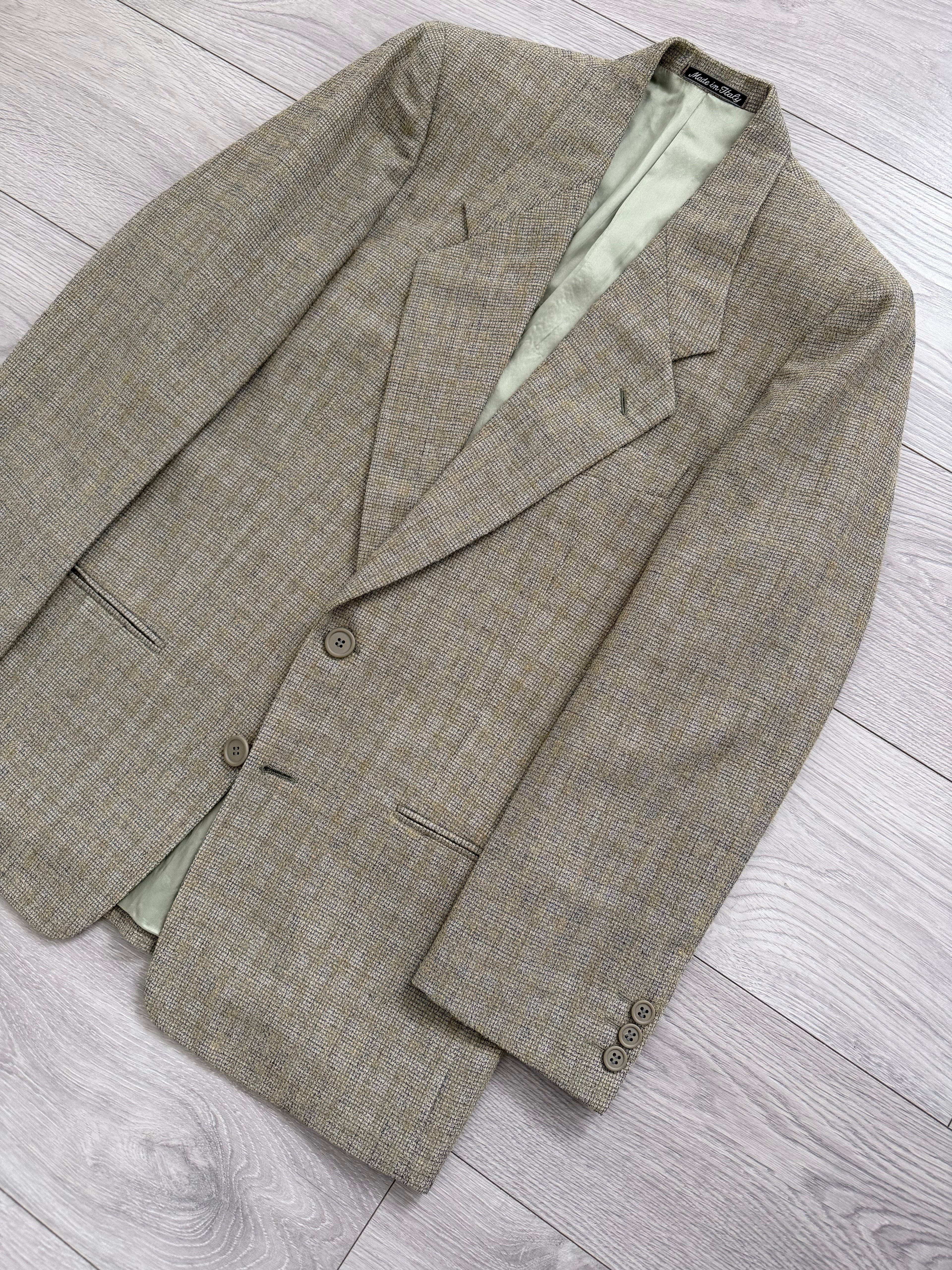 Giorgio Armani 1980s 2B Wool Linen Textured Sport Jacket Blazer - Size S