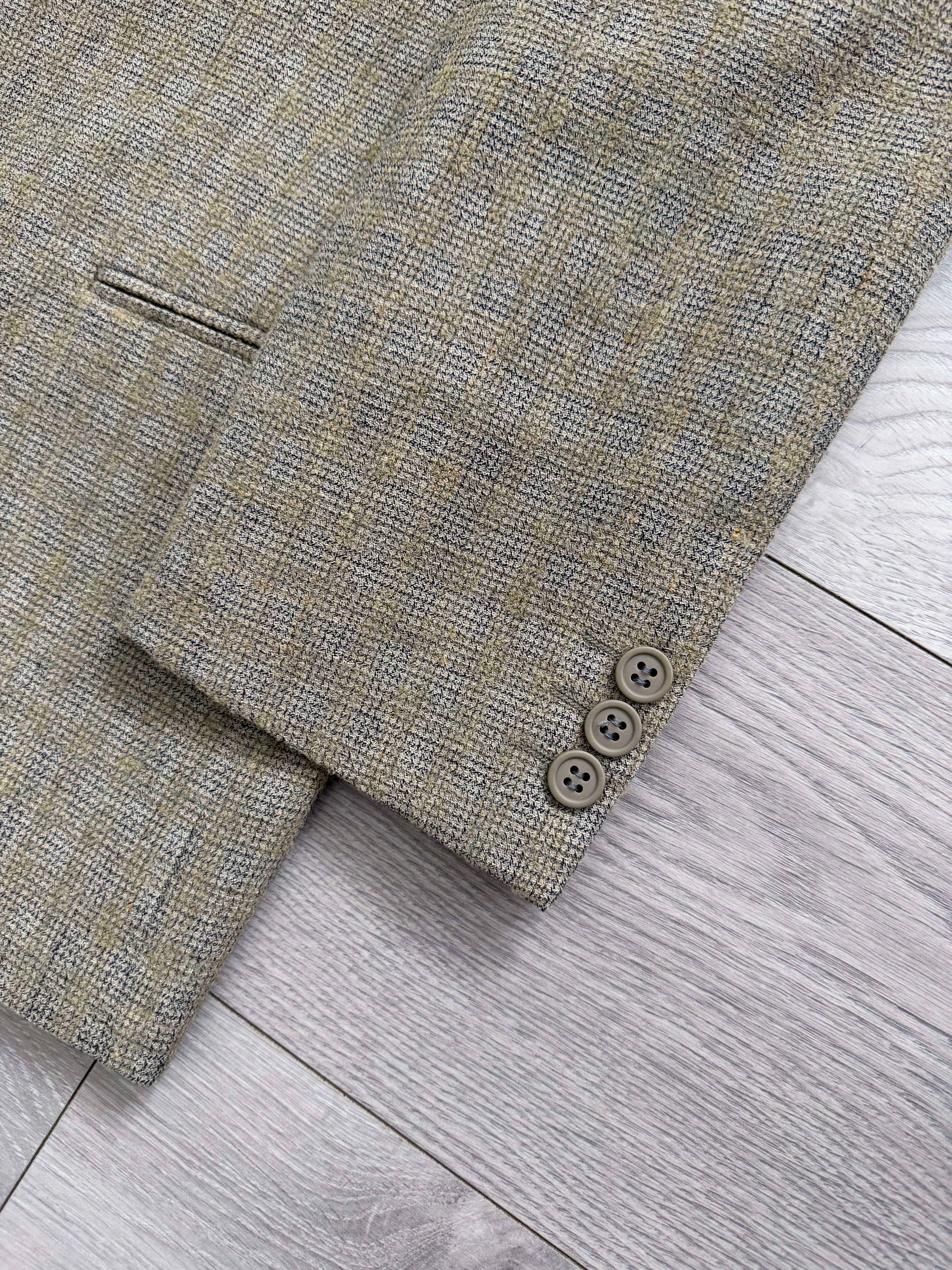 Giorgio Armani 1980s 2B Wool Linen Textured Sport Jacket Blazer - Size S
