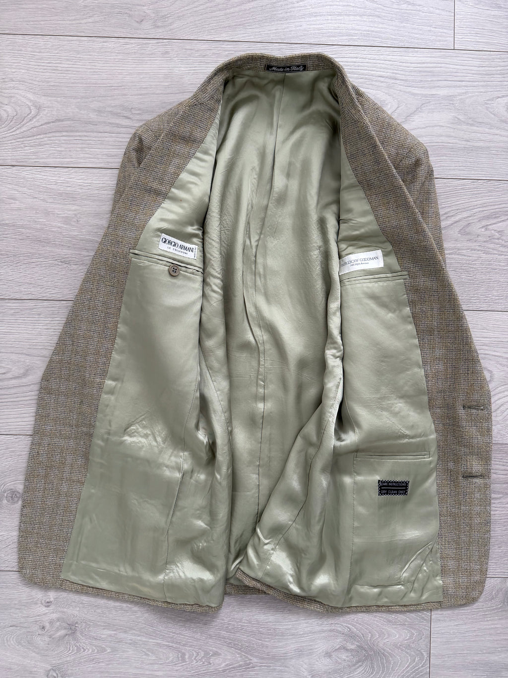 Giorgio Armani 1980s 2B Wool Linen Textured Sport Jacket Blazer - Size S
