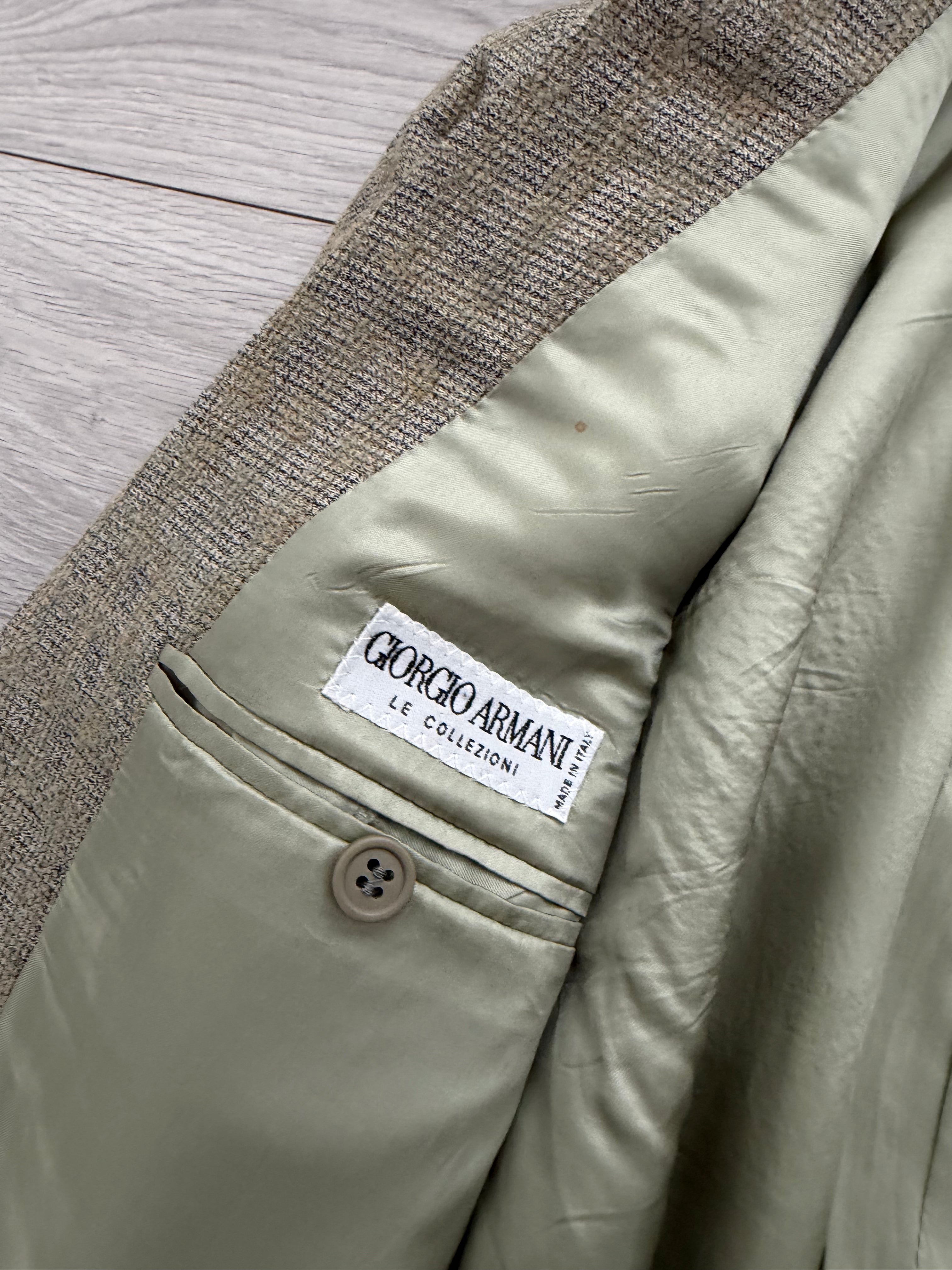 Giorgio Armani 1980s 2B Wool Linen Textured Sport Jacket Blazer - Size S