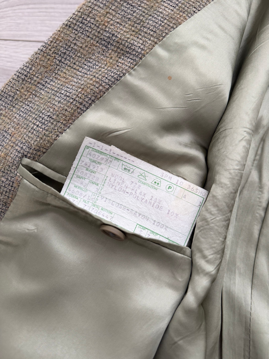 Giorgio Armani 1980s 2B Wool Linen Textured Sport Jacket Blazer - Size S