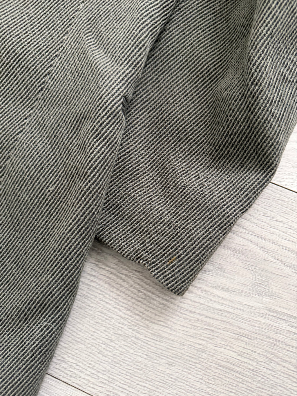 Emporio Armani 1990s Peaked Lapel Double Breasted Draped Wool Textured Twill Sport Jacket Blazer - Size S