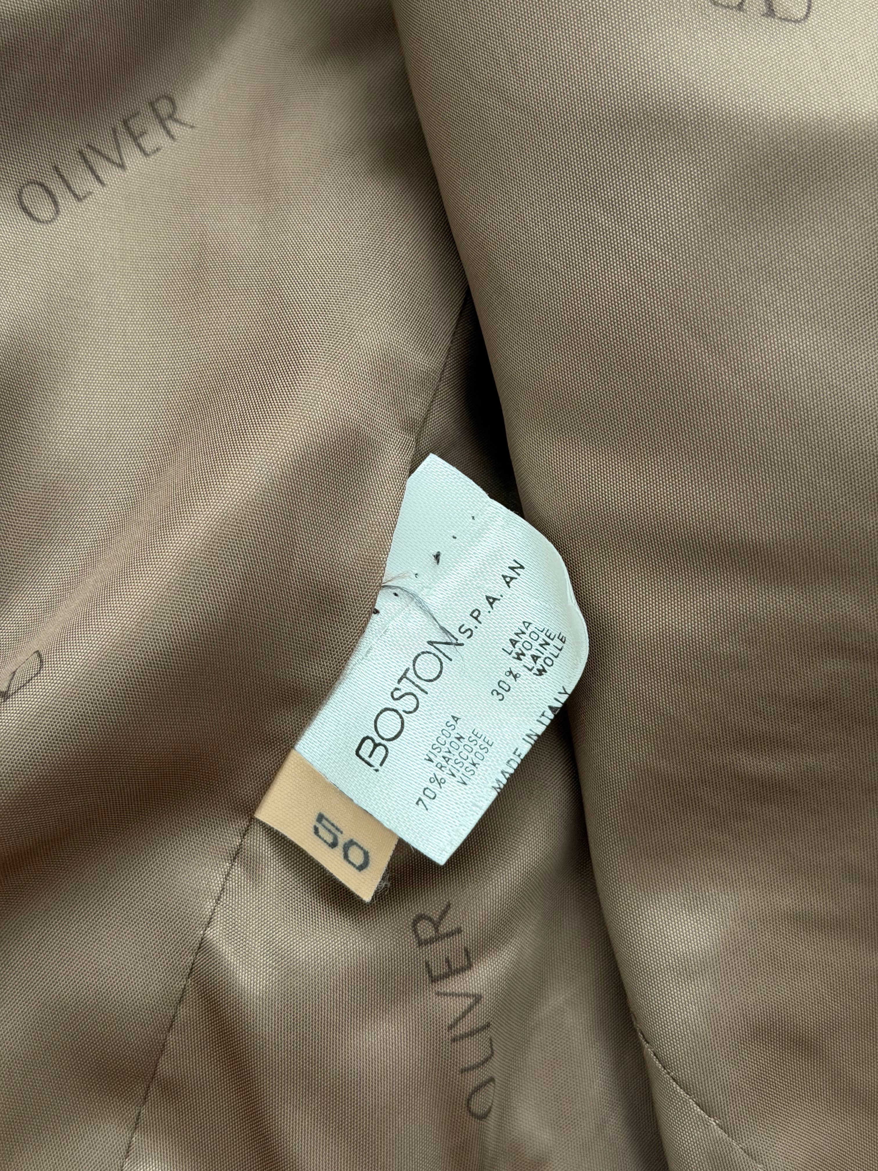 Valentino 1990s Peaked Lapel Double Breasted Viscose Wool Sport Jacket Blazer - Size L