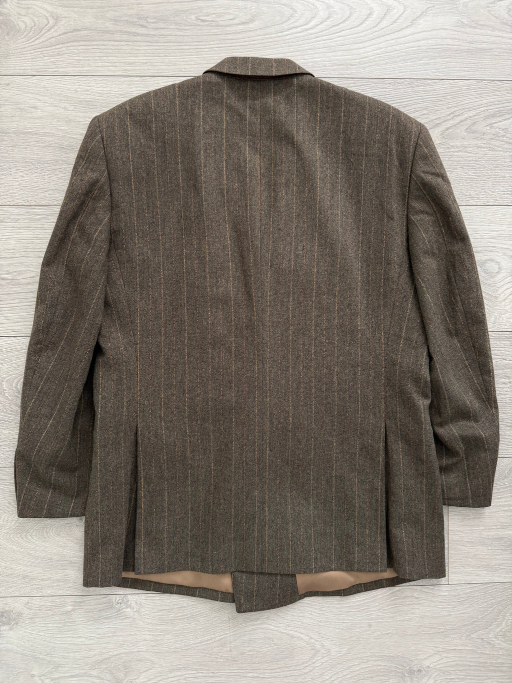 Christian Dior 1980s Peaked Lapel Double Breasted Pleated Wool Suit - Size M Jacket / 32" Waist