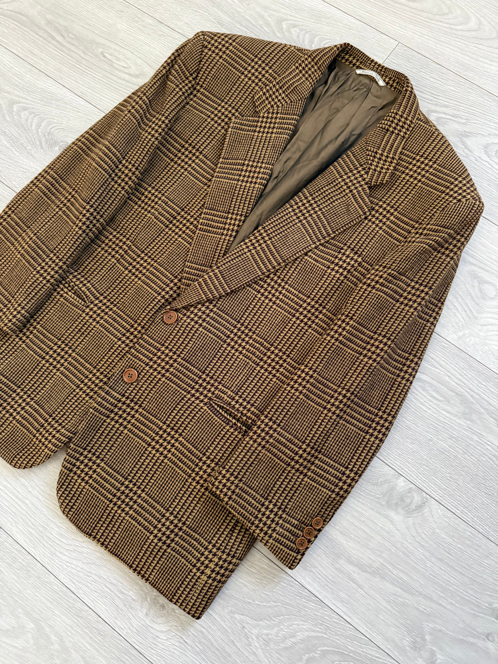 Gianfranco Ferre 1980s 2B Check Wool Sports Jacket Blazer - Size XL
