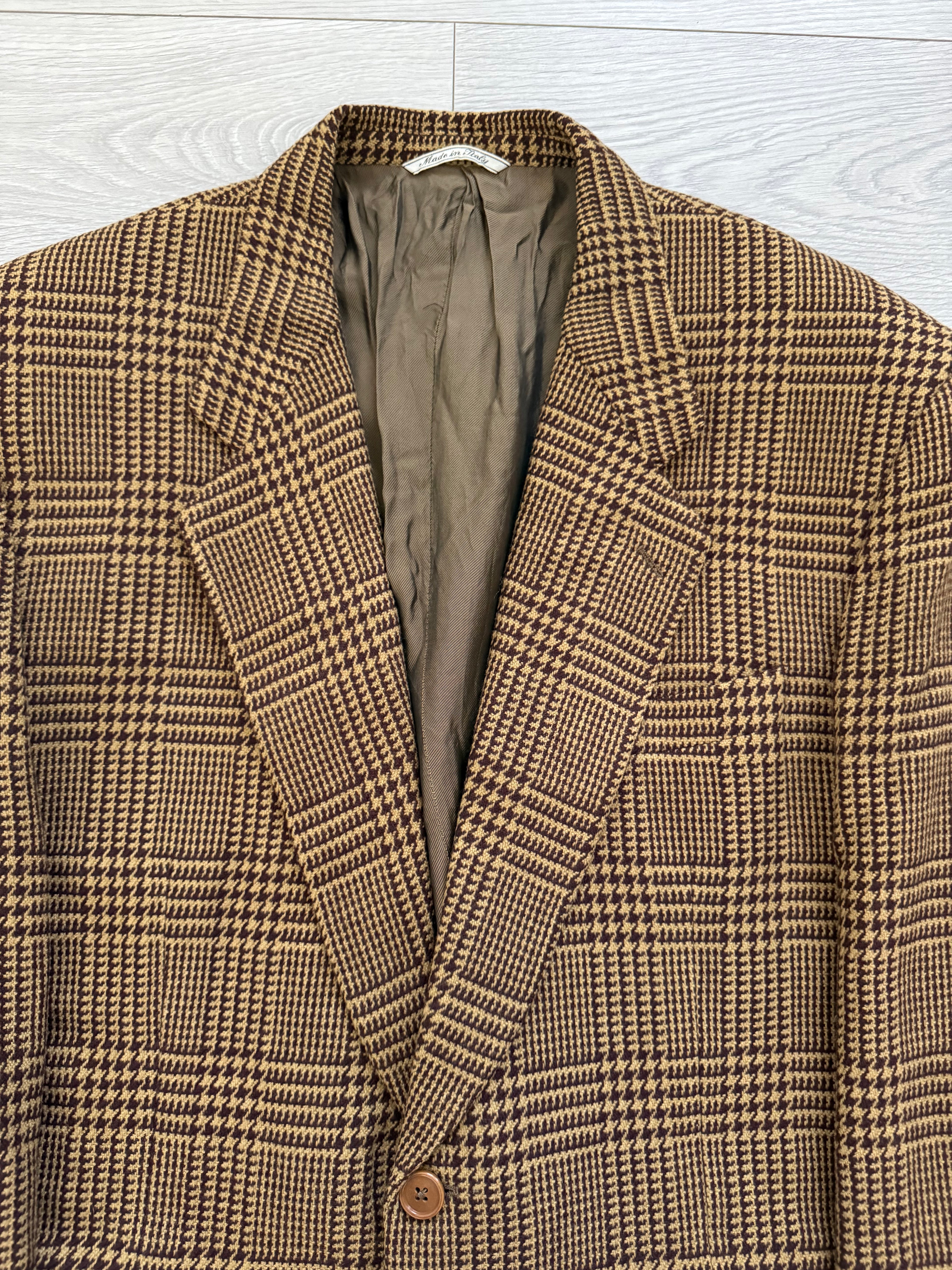 Gianfranco Ferre 1980s 2B Check Wool Sports Jacket Blazer - Size XL