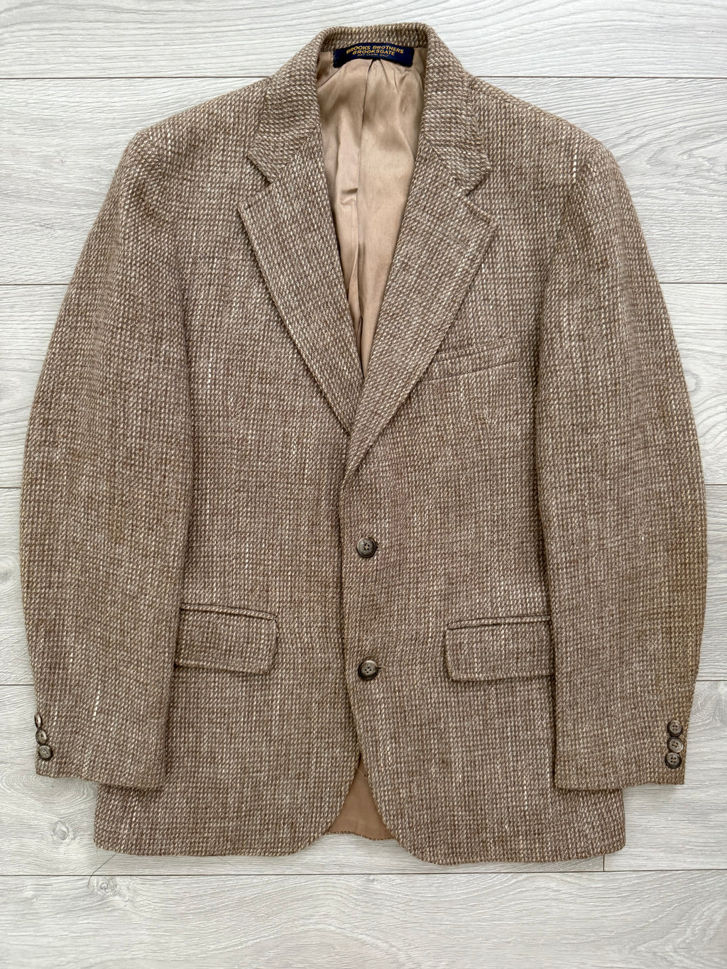 Brooks Brothers 1980s Textured Wool 2B Sports Jacket Blazer - Size S