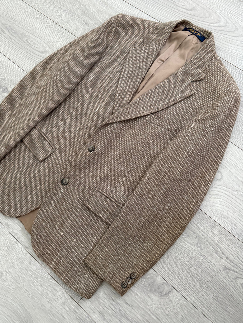 Brooks Brothers 1980s Textured Wool 2B Sports Jacket Blazer - Size S