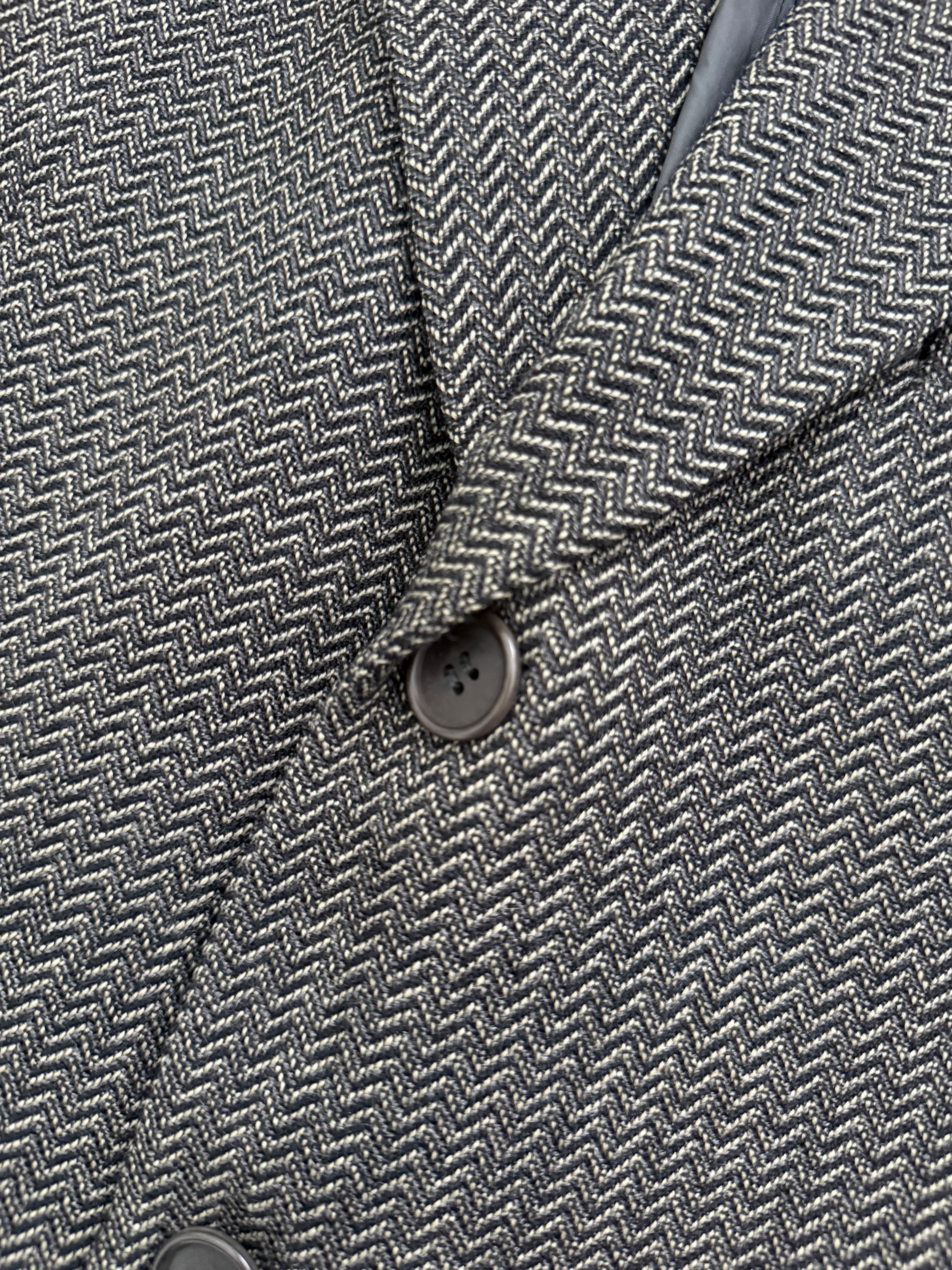 Giorgio Armani 1980s 3B Textured Wool Sports Jacket Blazer - Size L