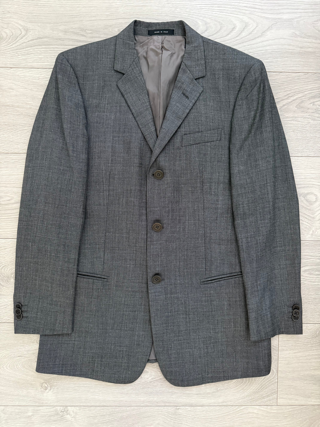 Emporio Armani AW2001 3B Grey Wool Suit - Size S Jacket / 30" Waist