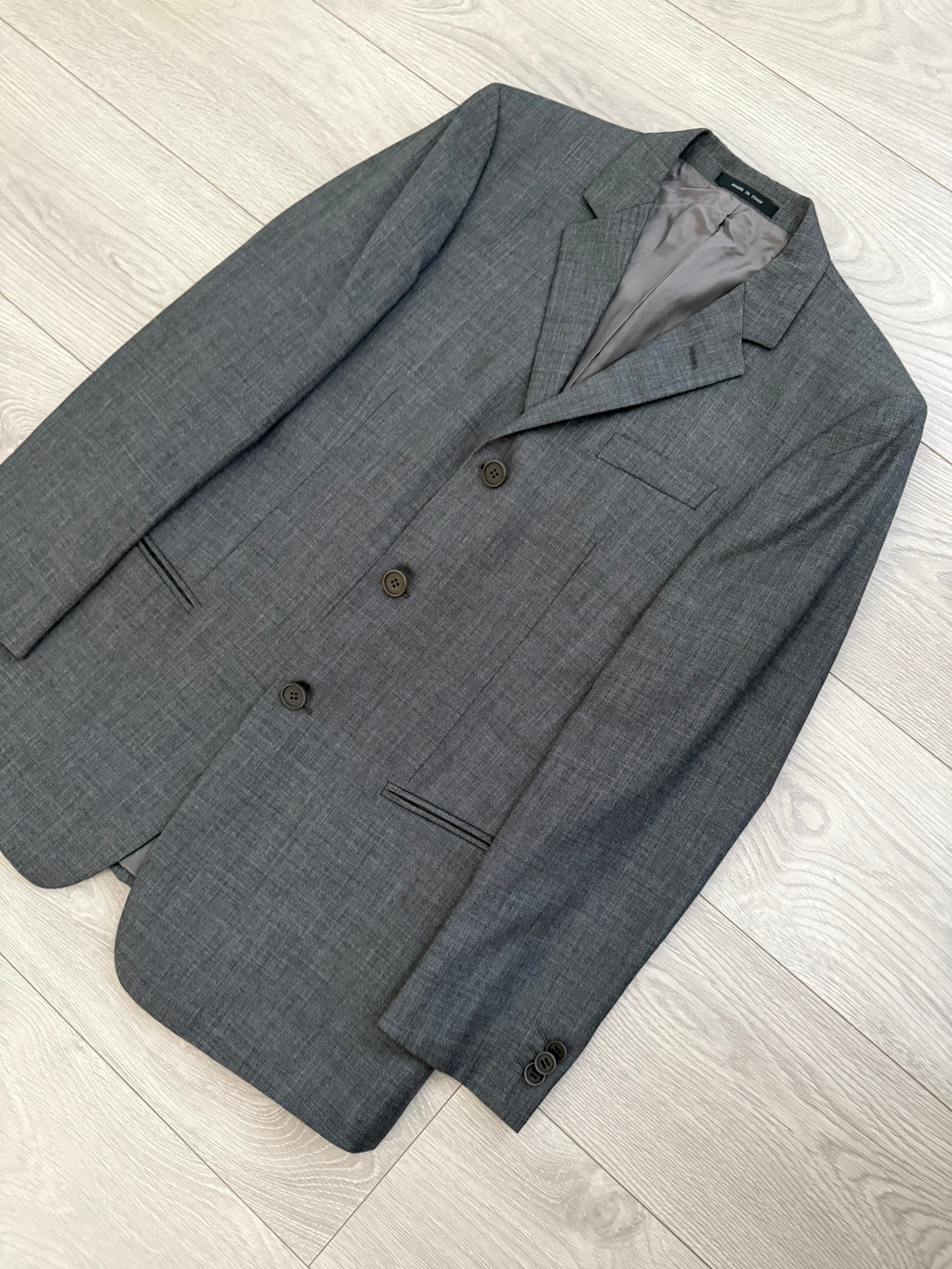 Emporio Armani AW2001 3B Grey Wool Suit - Size S Jacket / 30" Waist