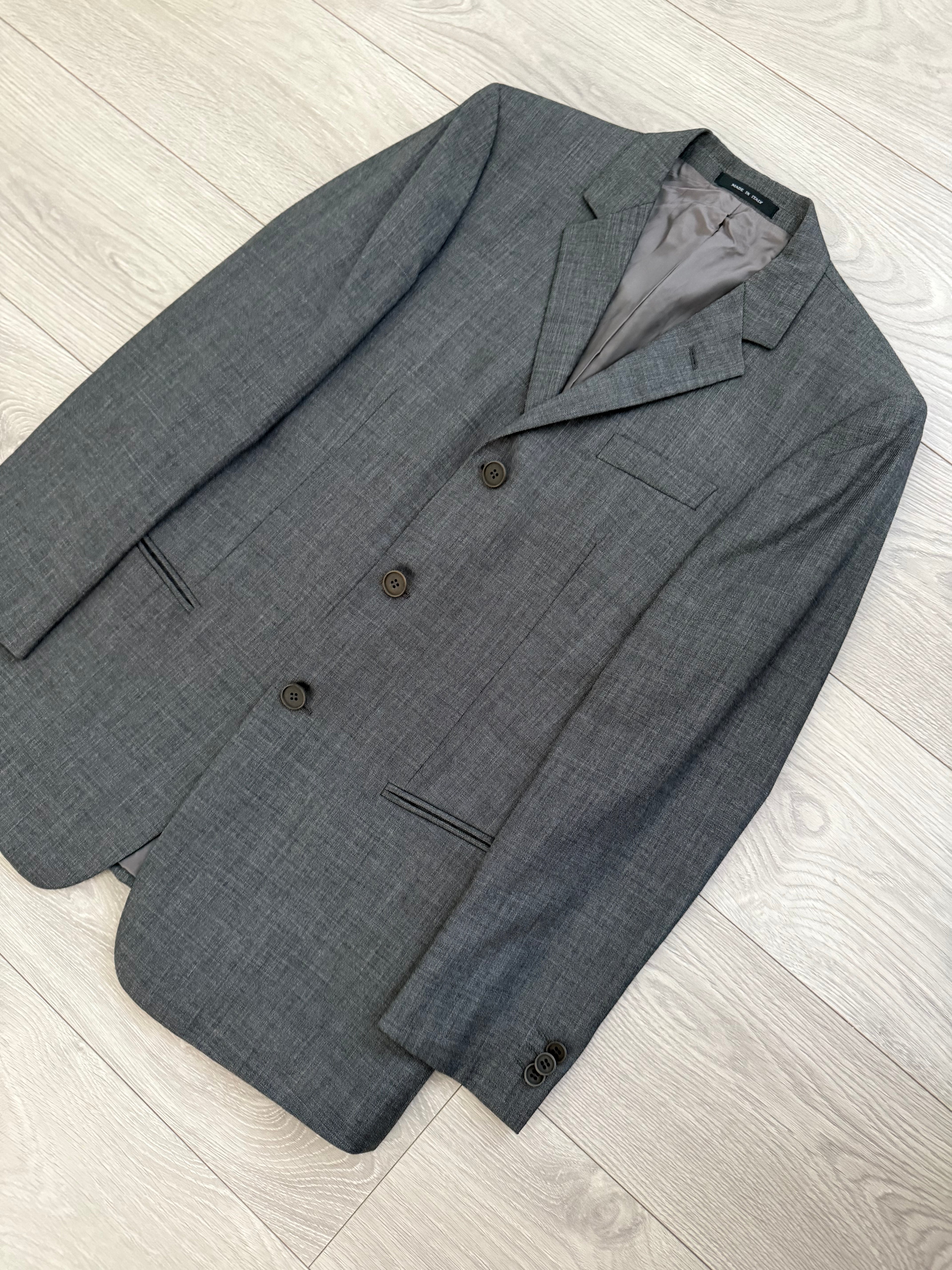 Emporio Armani AW2001 3B Grey Wool Suit - Size S Jacket / 30" Waist