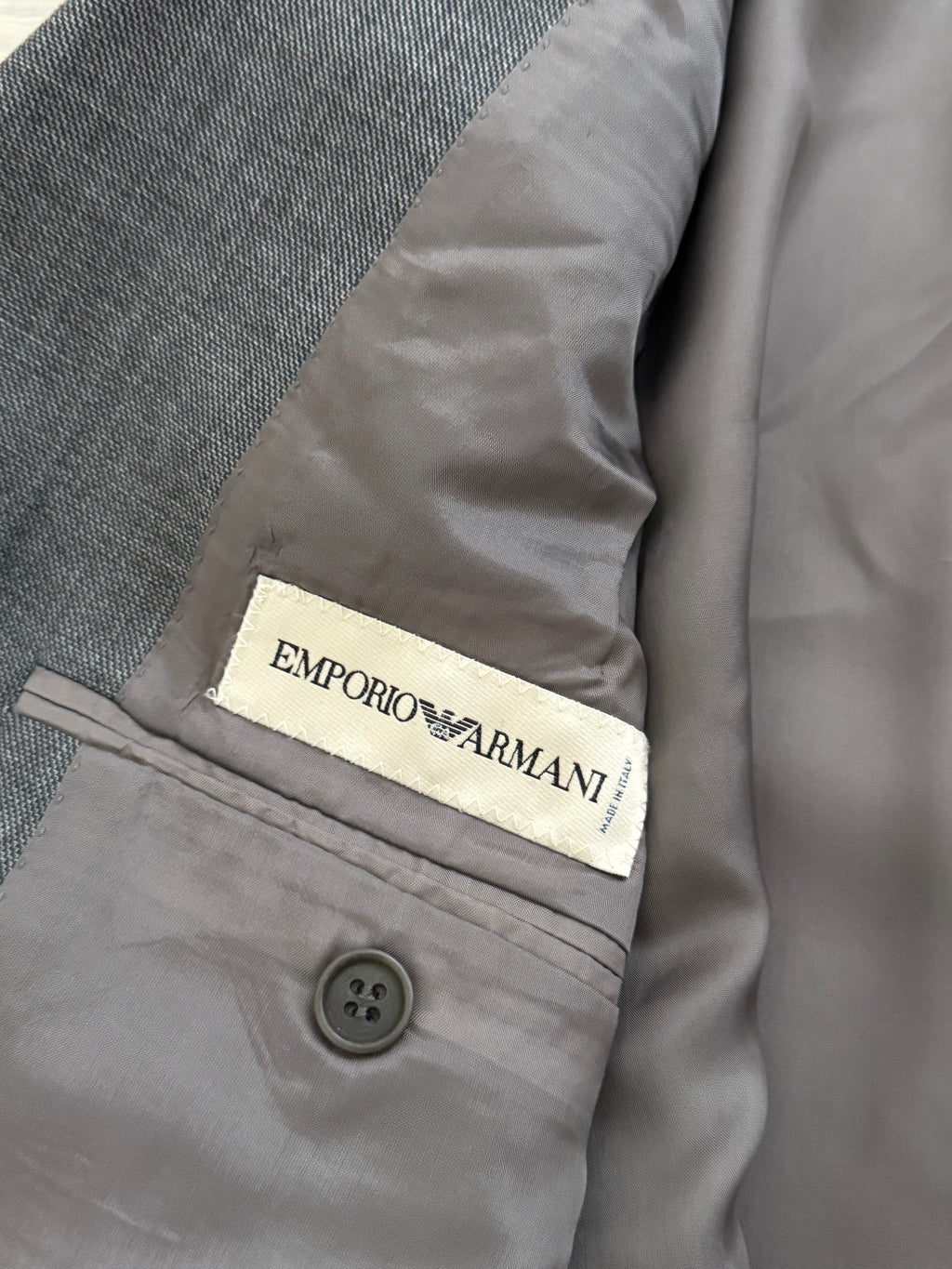 Emporio Armani AW2001 3B Grey Wool Suit - Size S Jacket / 30" Waist