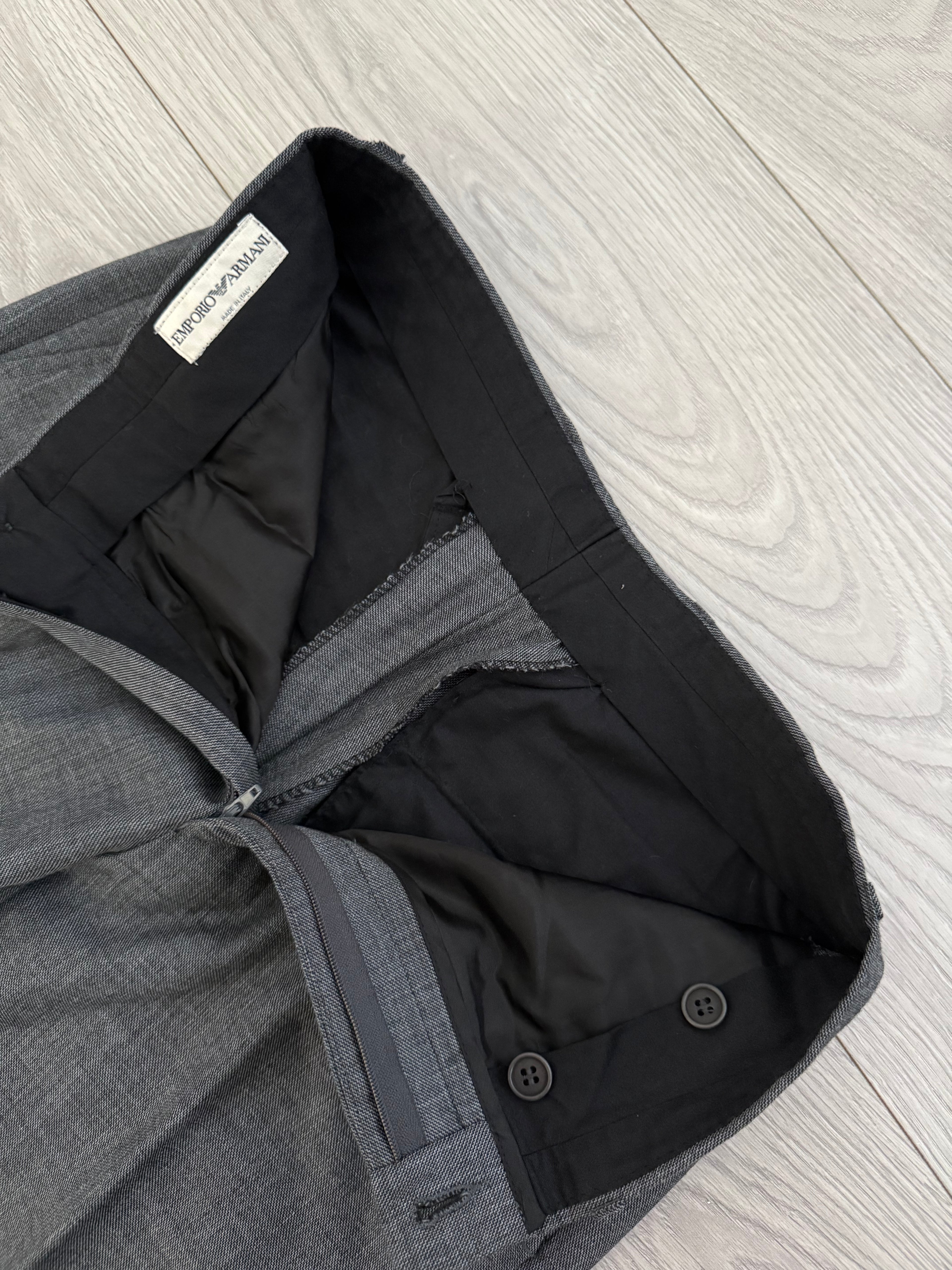Emporio Armani AW2001 3B Grey Wool Suit - Size S Jacket / 30" Waist