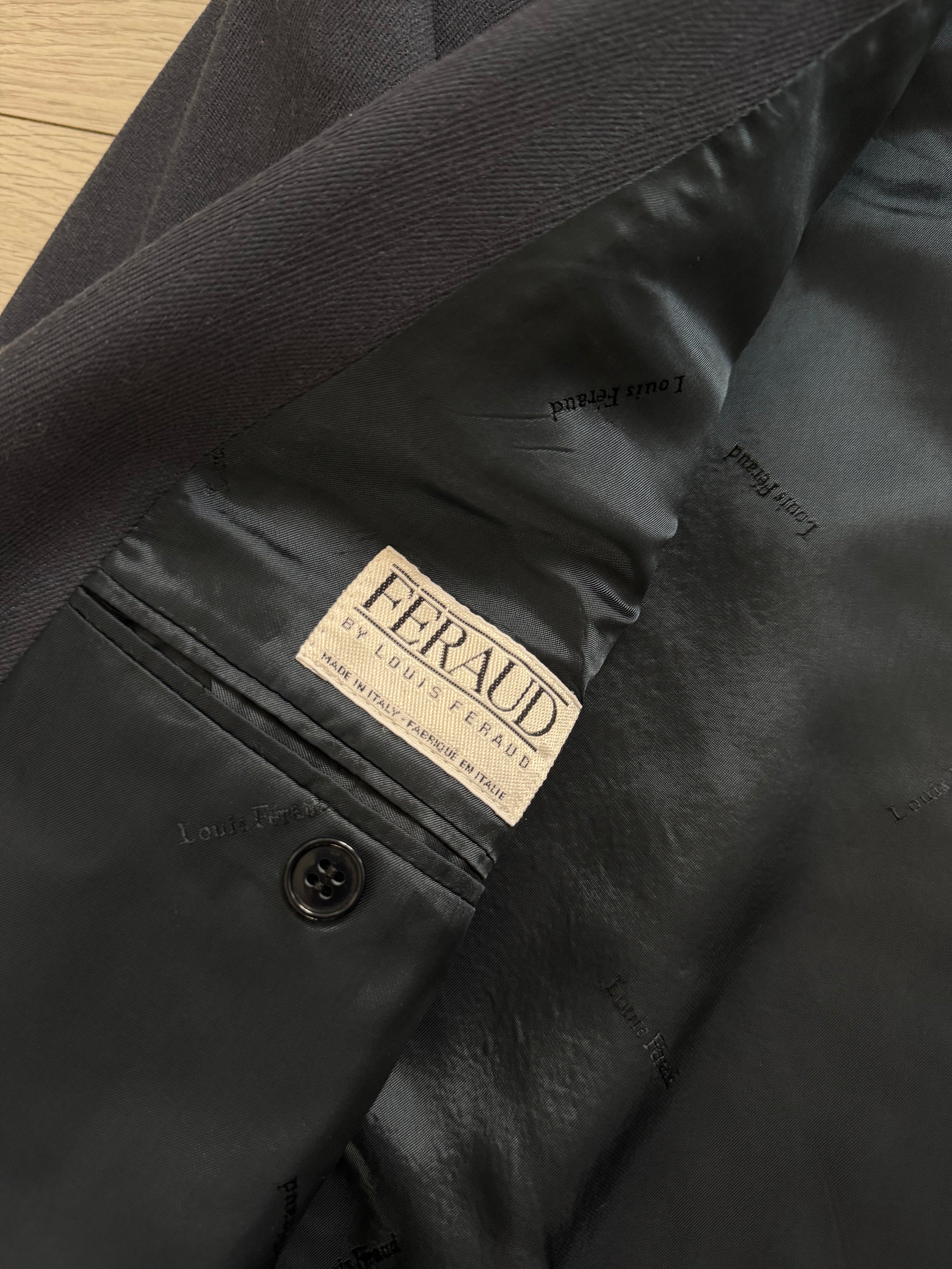 Louis Feraud Armani 1980s Peaked Lapel Double Breasted Wool Sport Jacket Blazer - Size XXL