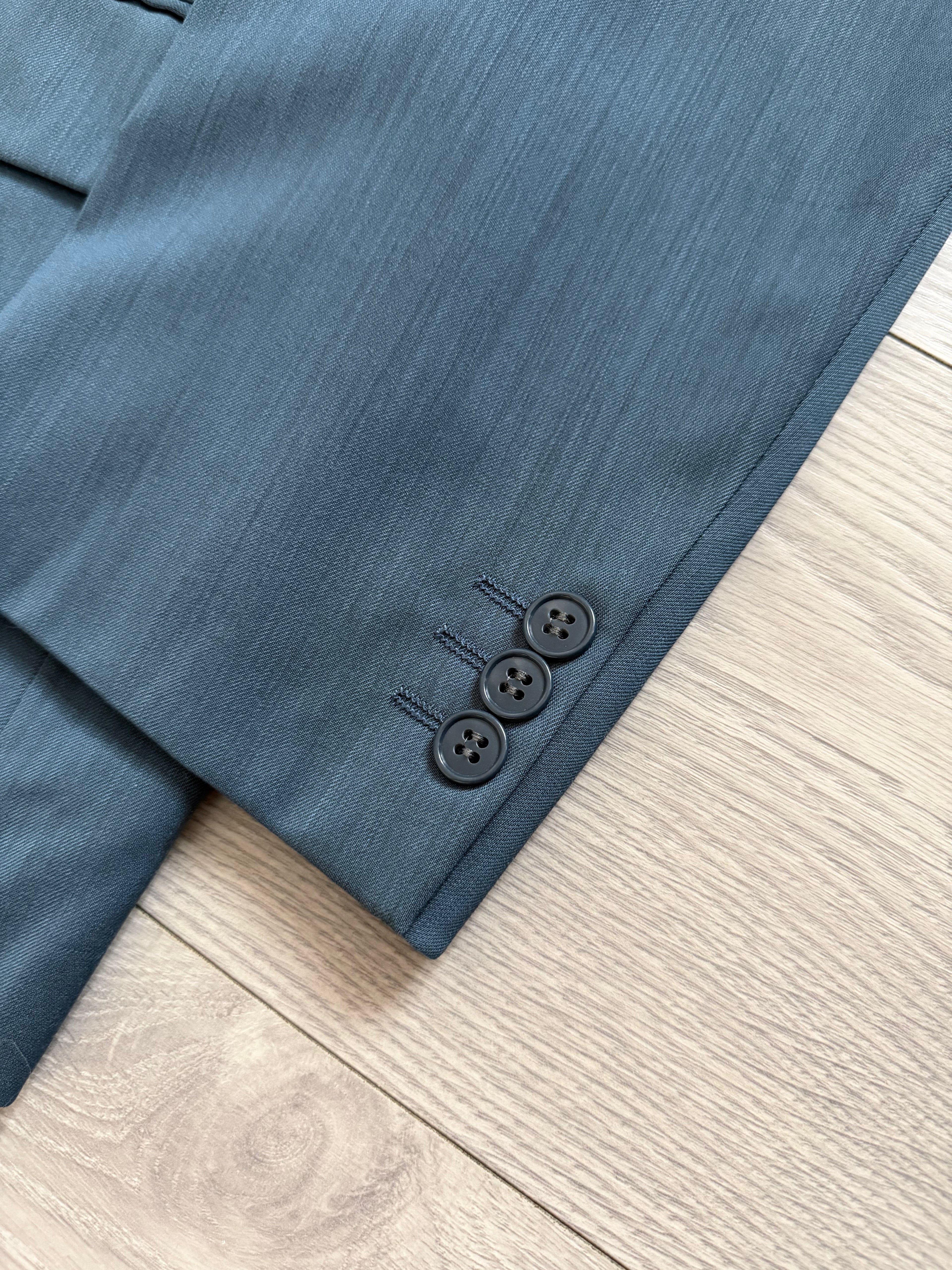 Louis Feraud Armani 1980s Peaked Lapel Double Breasted Wool Blue Sport Jacket Blazer - Size XXXL