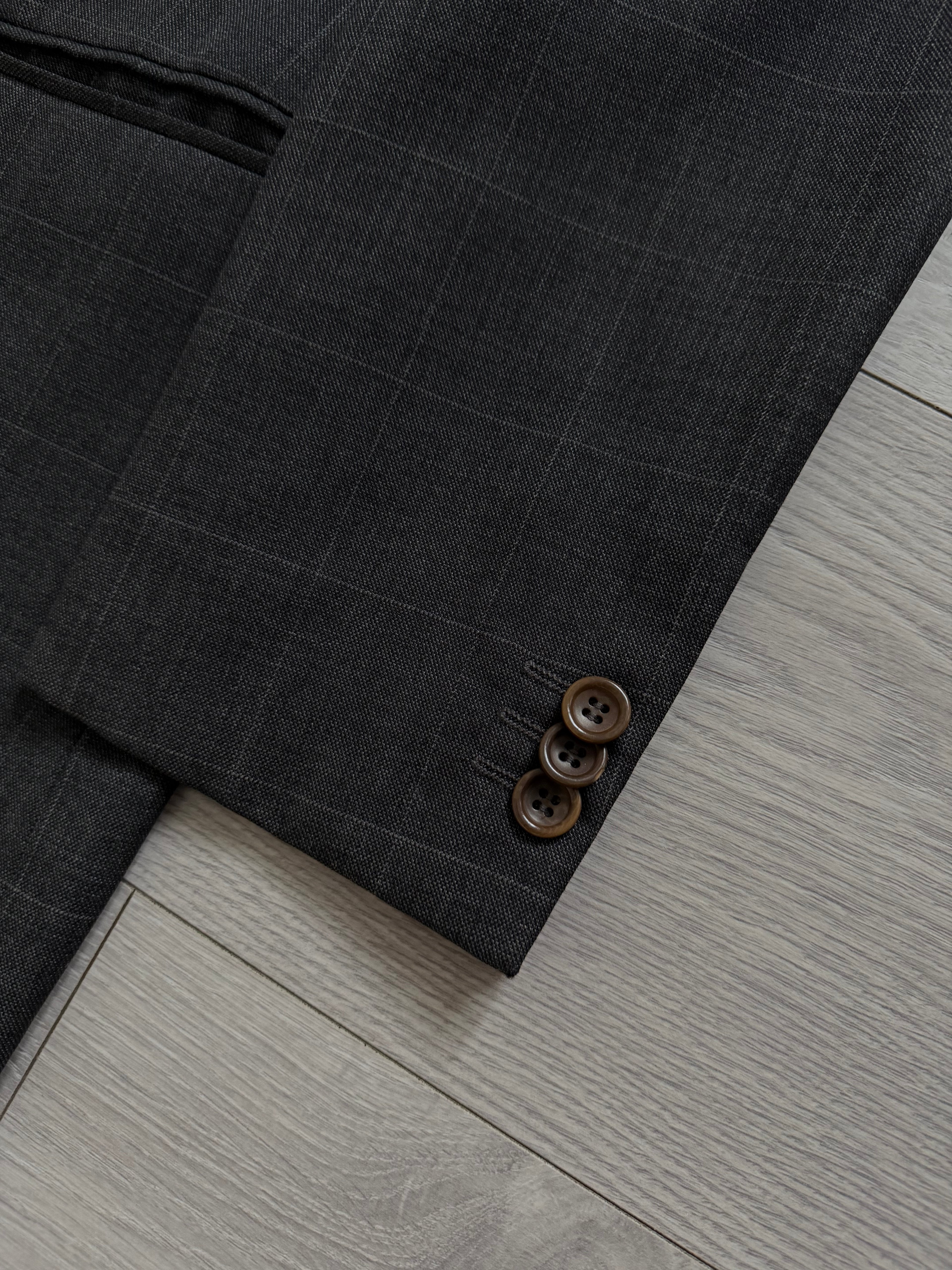 Armani 1990s 3B Wool Check Sport Jacket Blazer - Size M
