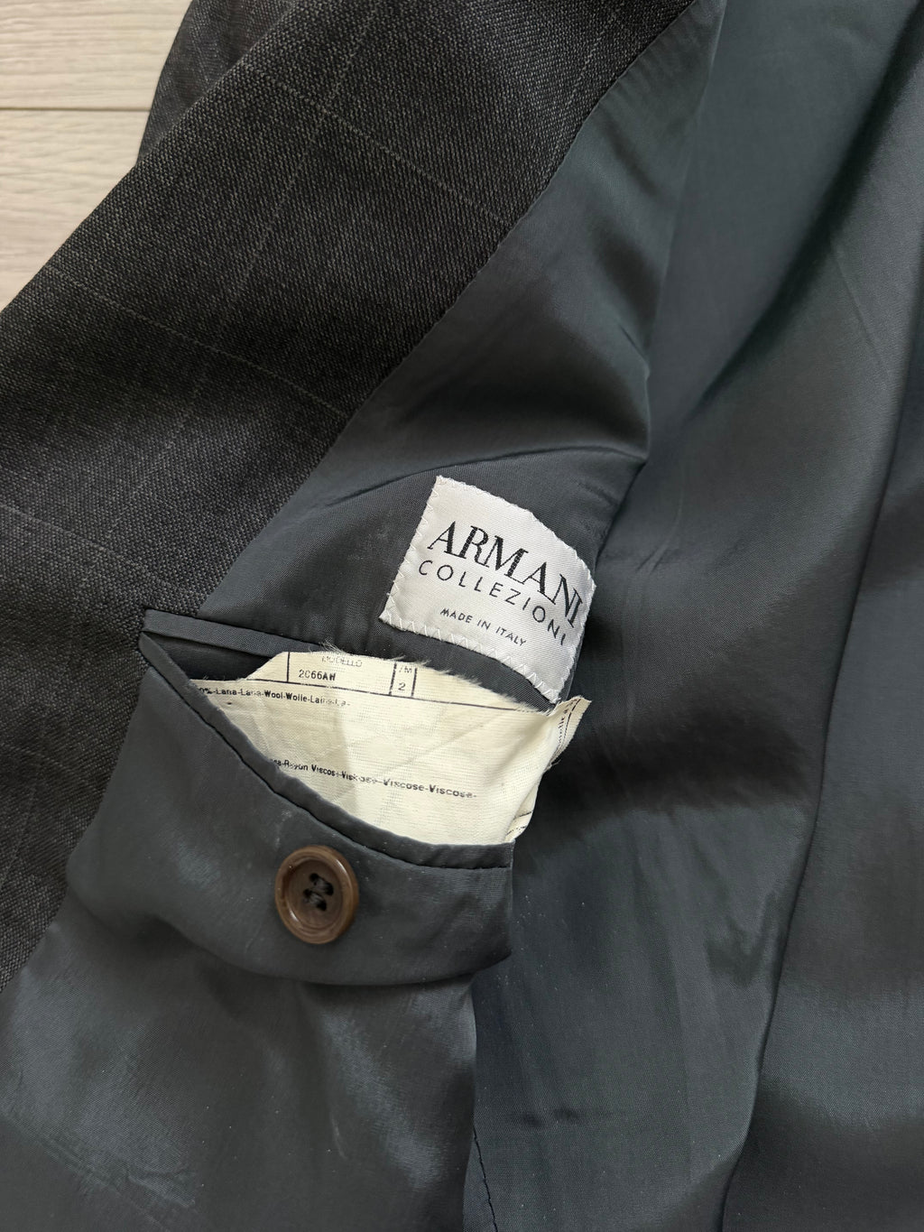 Armani 1990s 3B Wool Check Sport Jacket Blazer - Size M