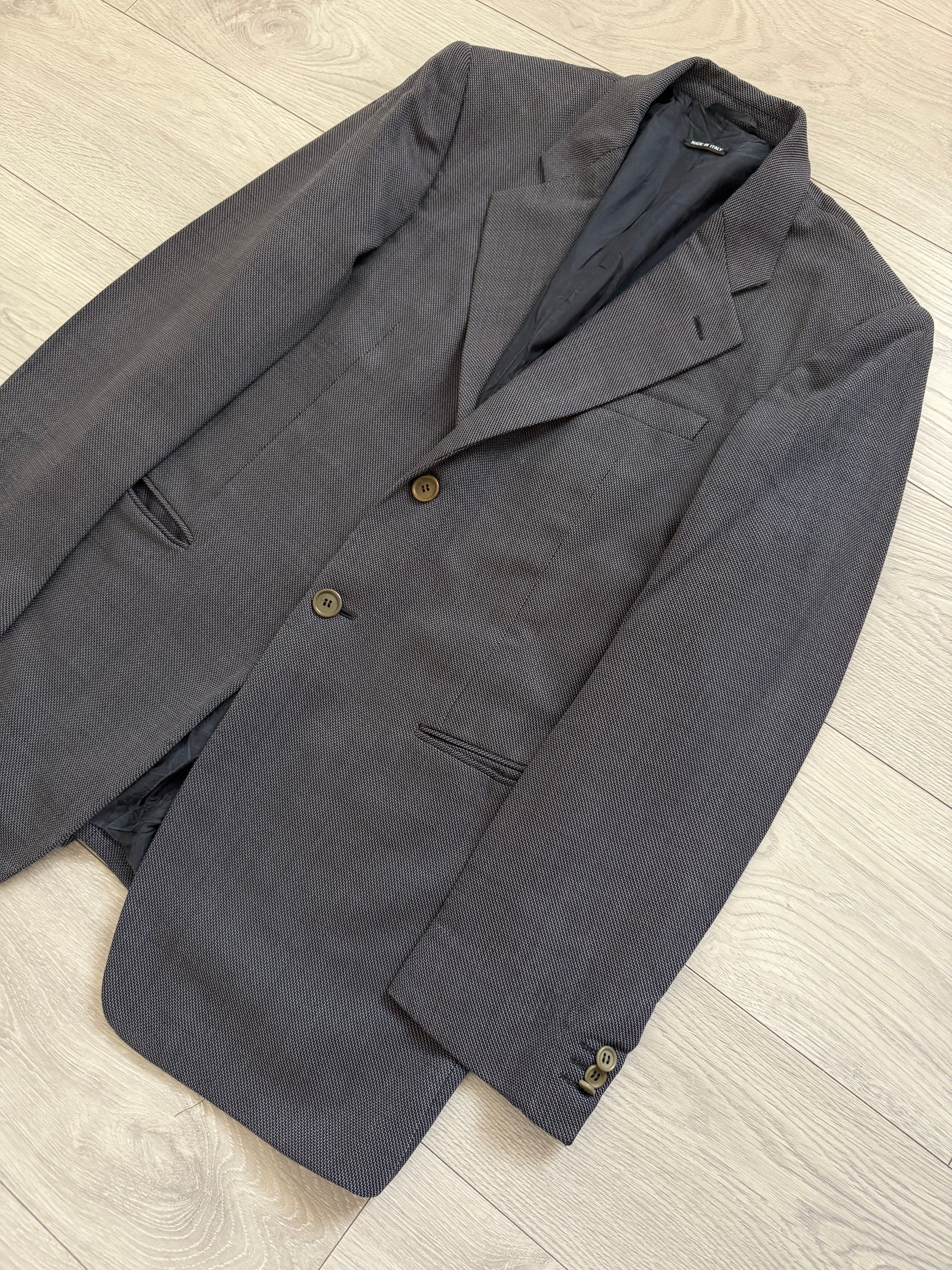 Giorgio Armani Black Label 1990s 2B Wool Textured Sport Jacket Blazer - Size M