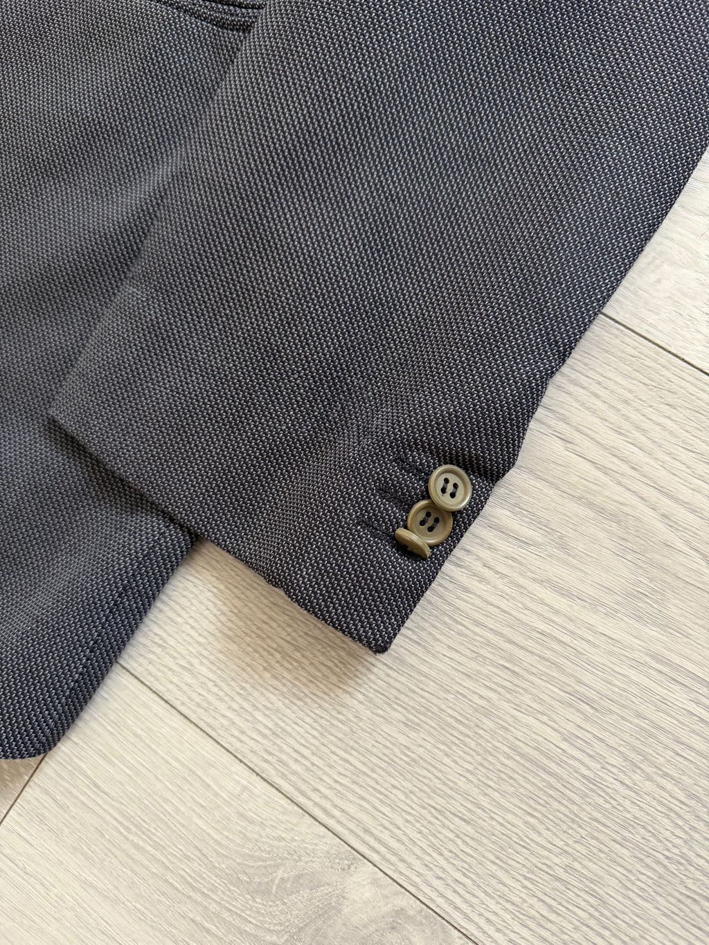 Giorgio Armani Black Label 1990s 2B Wool Textured Sport Jacket Blazer - Size M