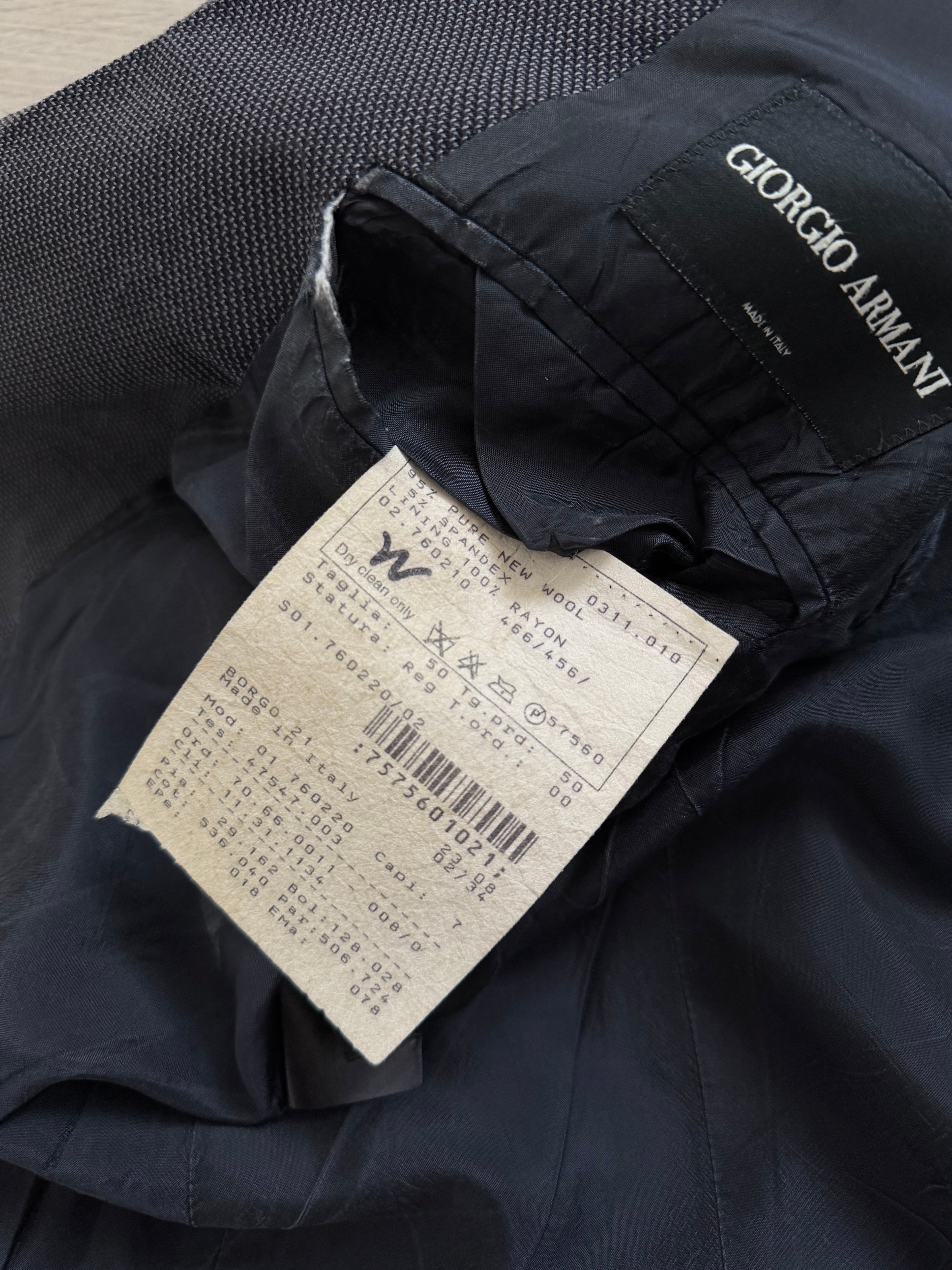 Giorgio Armani Black Label 1990s 2B Wool Textured Sport Jacket Blazer - Size M