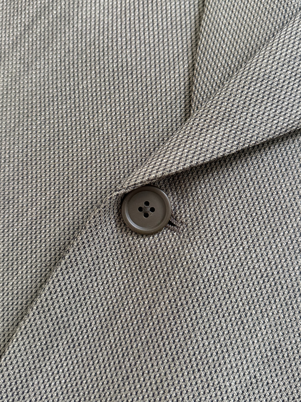 Giorgio Armani 1980s 2B Taupe Sage Olive Wool Textured Sport Jacket Blazer - Size XL
