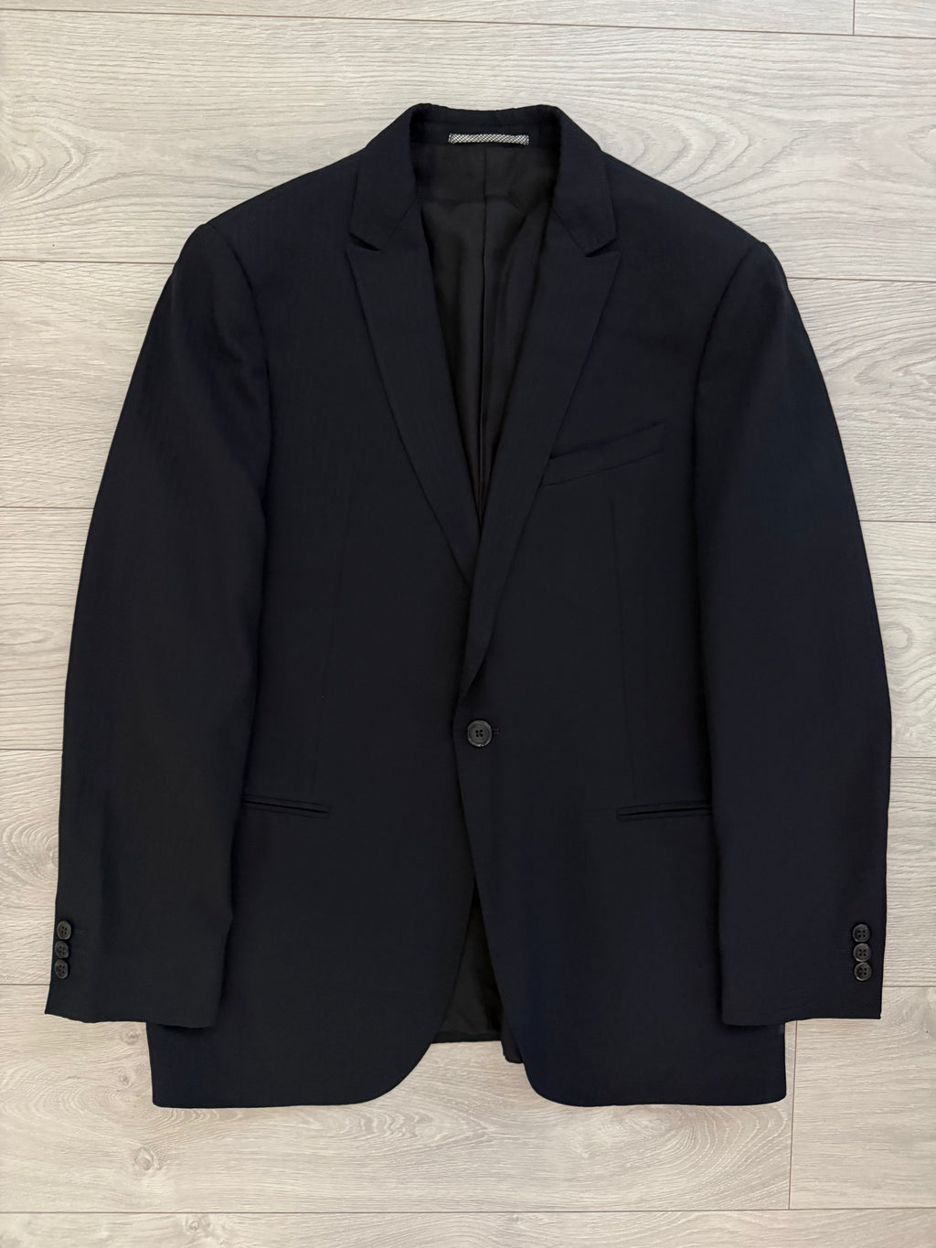 Armani 1990s 1B Pleated Wool Navy Suit - Size S Jacket / 31" Waist