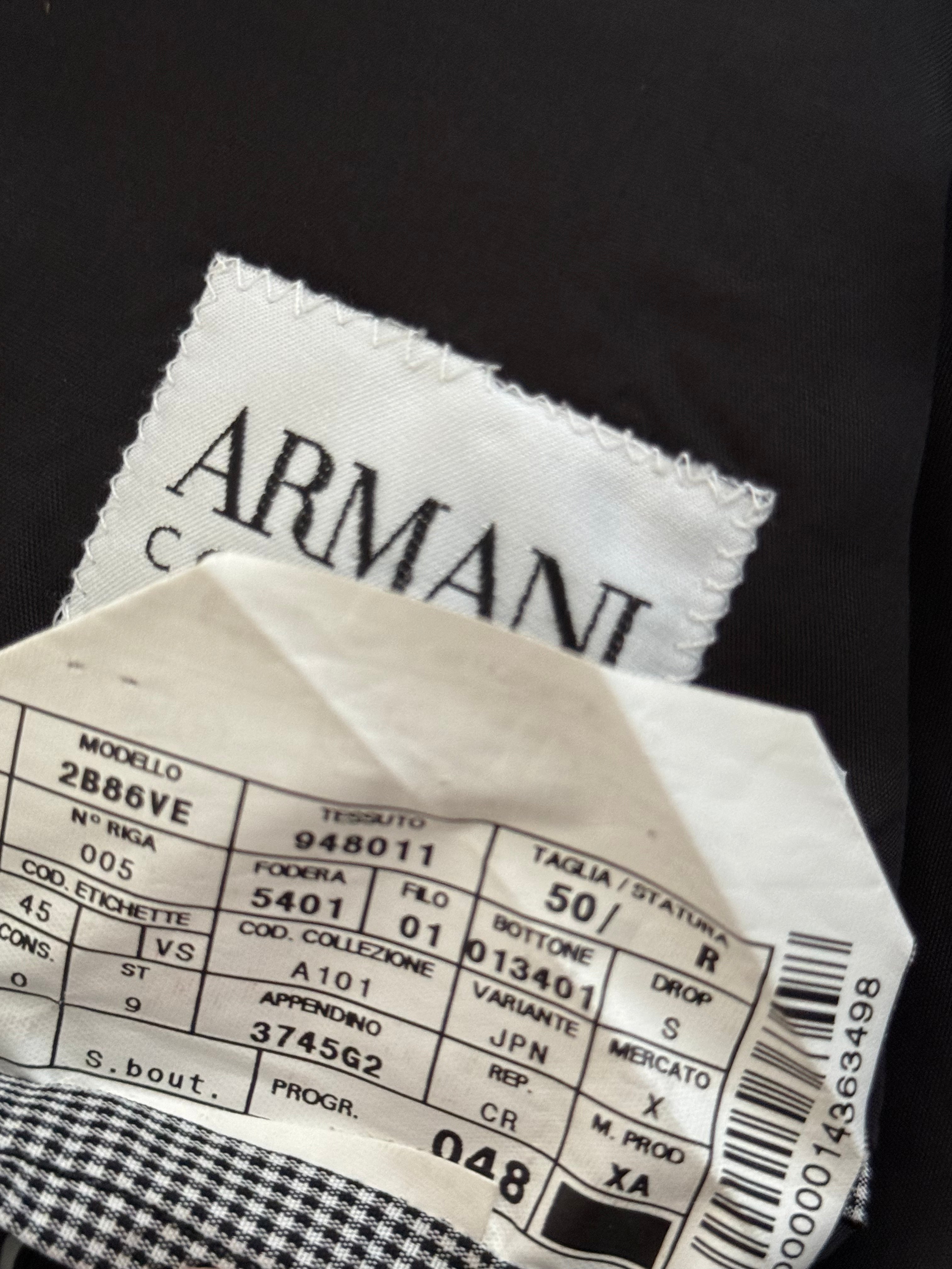 Armani 1990s 1B Pleated Wool Navy Suit - Size S Jacket / 31" Waist