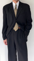 Emporio Armani 1990s 3B Draped Wool Suit - Size L Jacket / 34" Waist