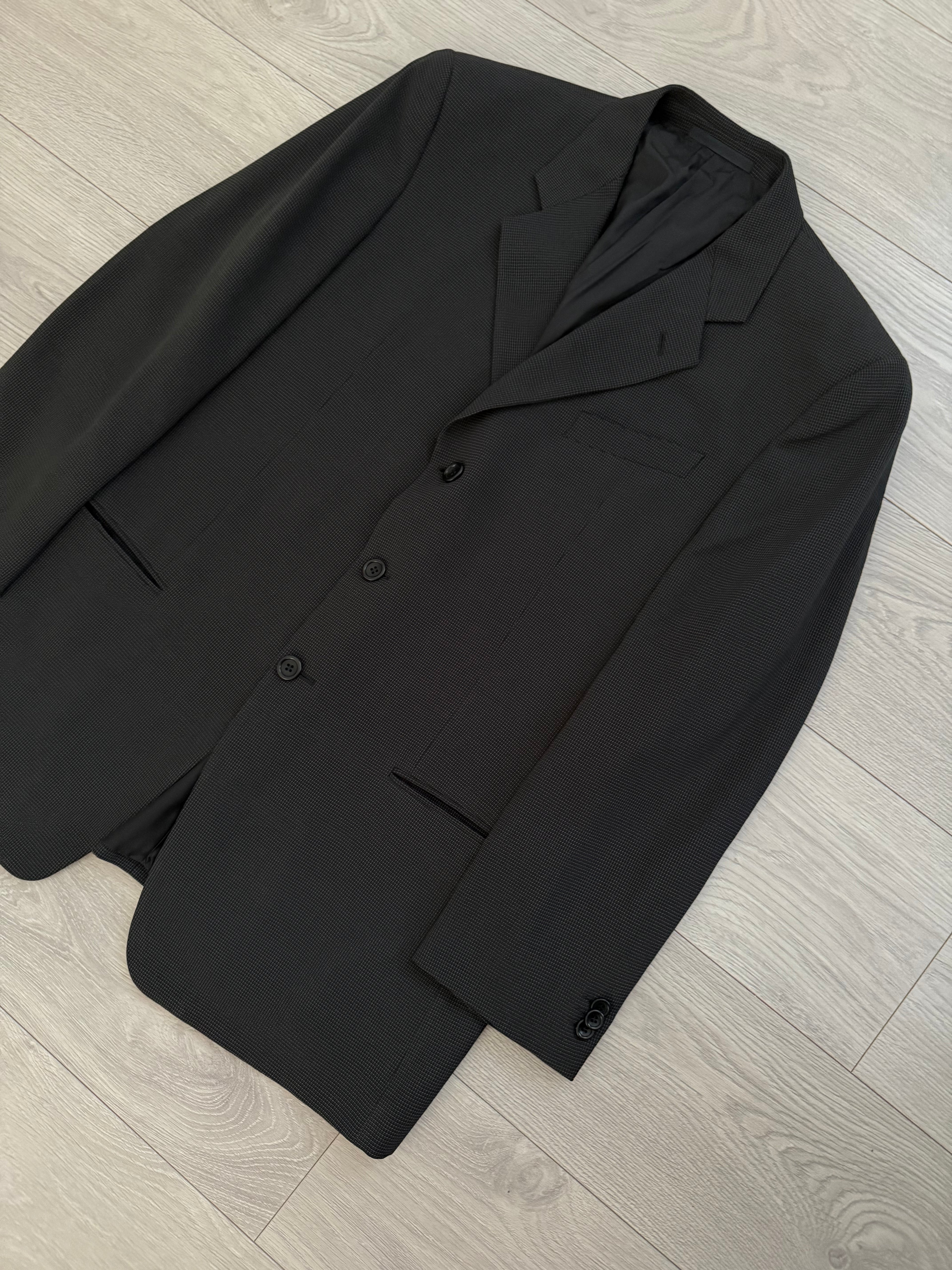 Armani 1990s 3B Textured Wool Double-Pleated Suit - Size XL Jacket / 36" Waist