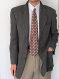 Giorgio Armani 1980s 3B Textured Wool Sports Jacket Blazer - Size L