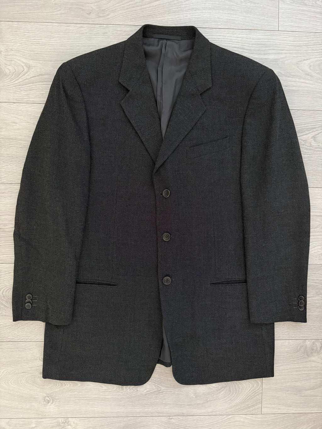 Armani 1990s 3B Wool Double-Pleated Suit Grey - Size L Jacket / 36" Waist