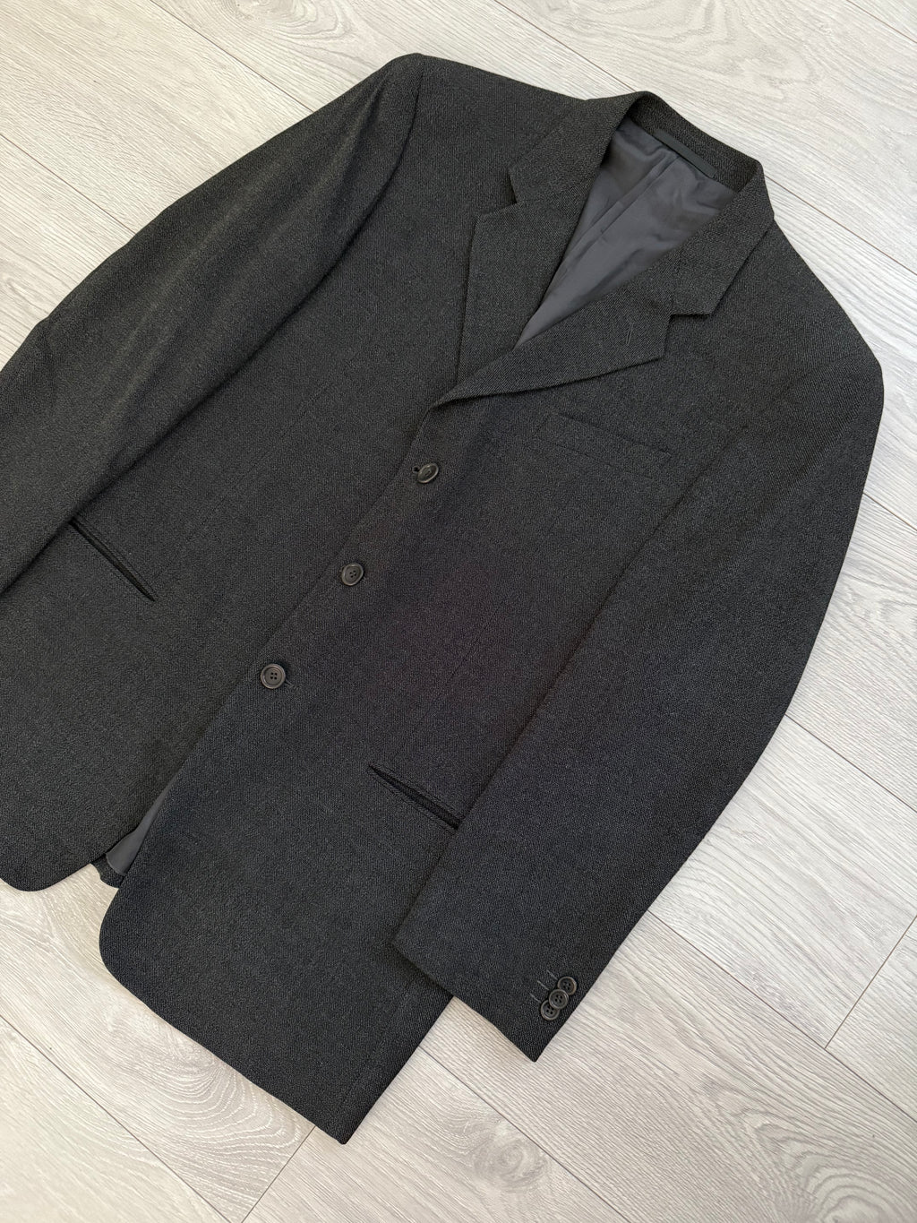 Armani 1990s 3B Wool Double-Pleated Suit Grey - Size L Jacket / 36" Waist