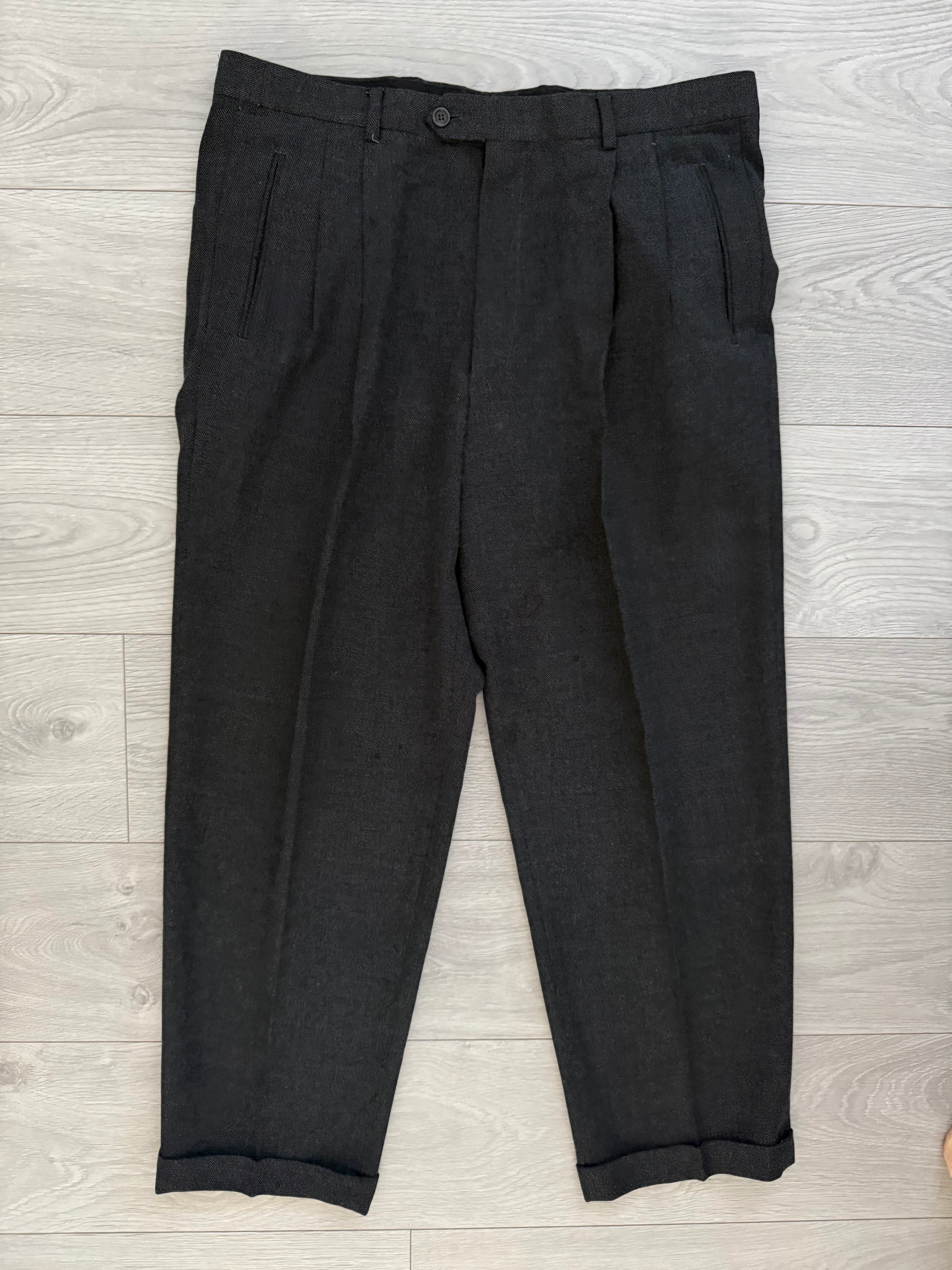 Armani 1990s 3B Wool Double-Pleated Suit Grey - Size L Jacket / 36" Waist