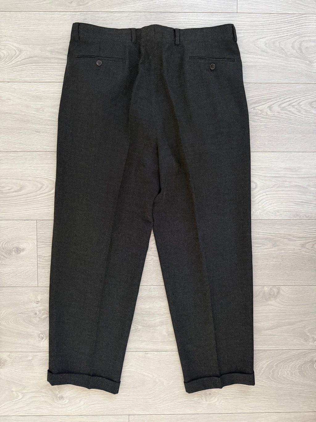 Armani 1990s 3B Wool Double-Pleated Suit Grey - Size L Jacket / 36" Waist