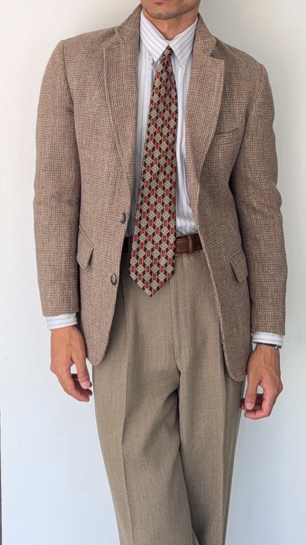 Brooks Brothers 1980s Textured Wool 2B Sports Jacket Blazer - Size S