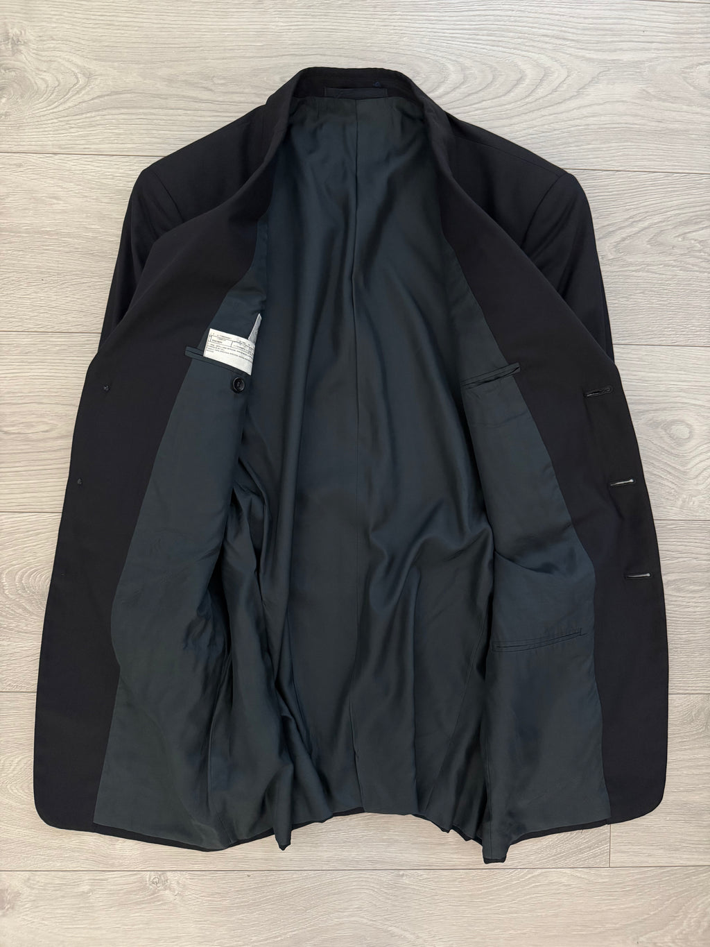 Armani 1990s 3B Super 150s Navy Pleated Wool Suit - Size M Jacket / 32" Waist