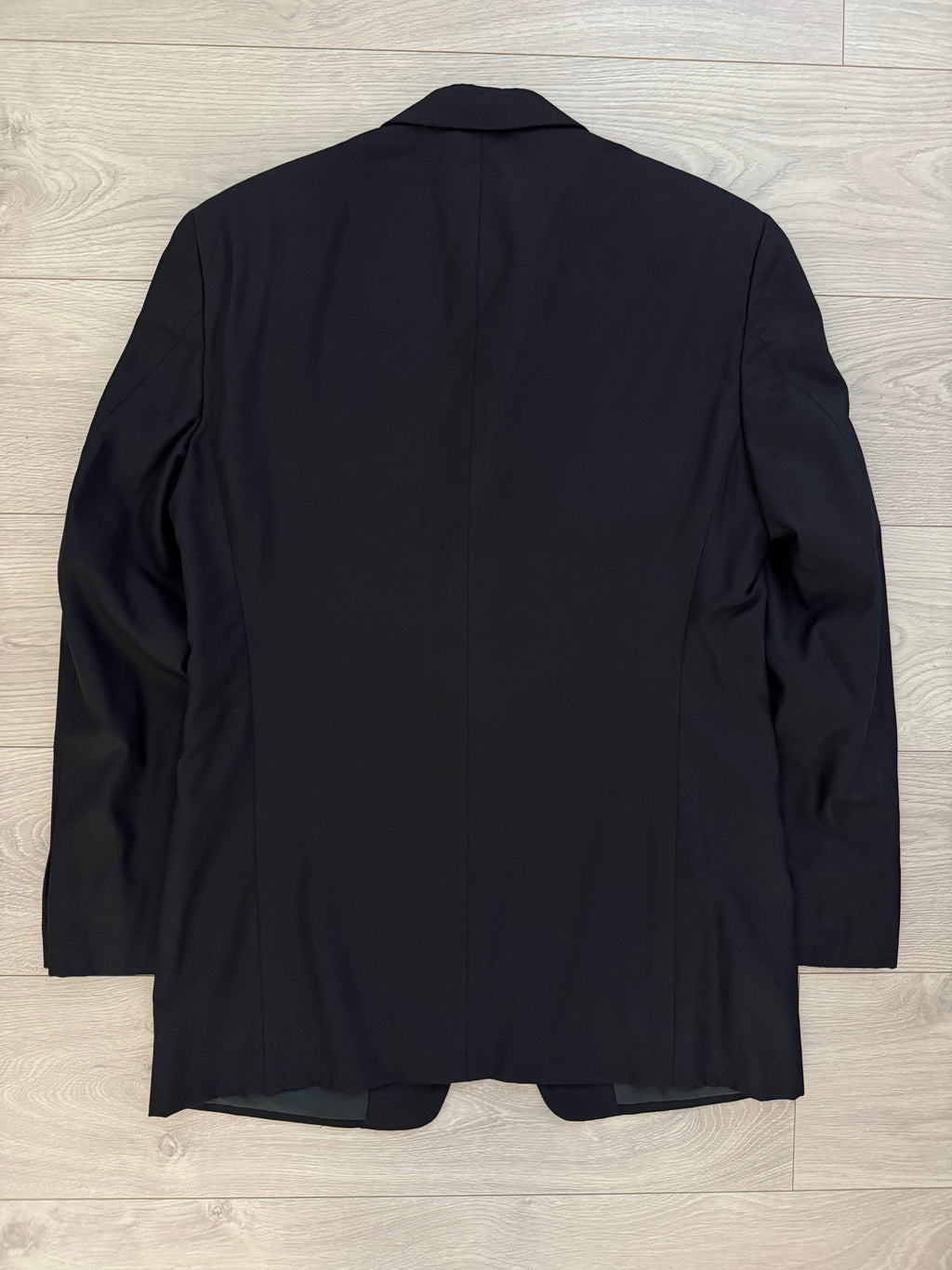 Armani 1990s 3B Super 150s Navy Pleated Wool Suit - Size M Jacket / 32" Waist