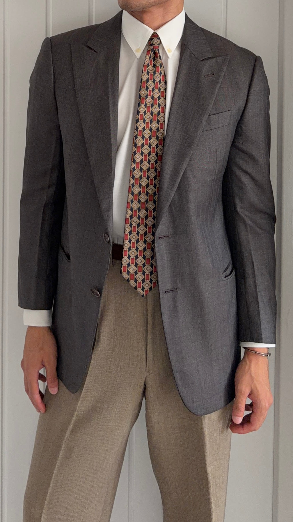 Armani 2000s 2B Peaked Lapel Wool Silk Sport Jacket Blazer - Size S