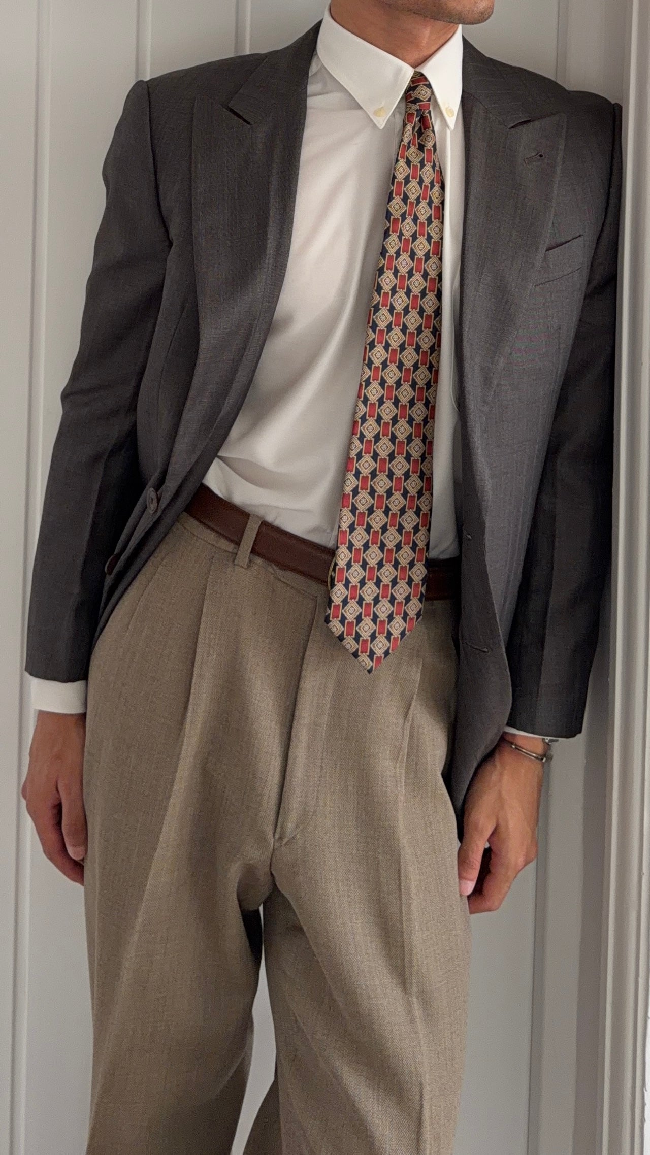 Armani 2000s 2B Peaked Lapel Wool Silk Sport Jacket Blazer - Size S