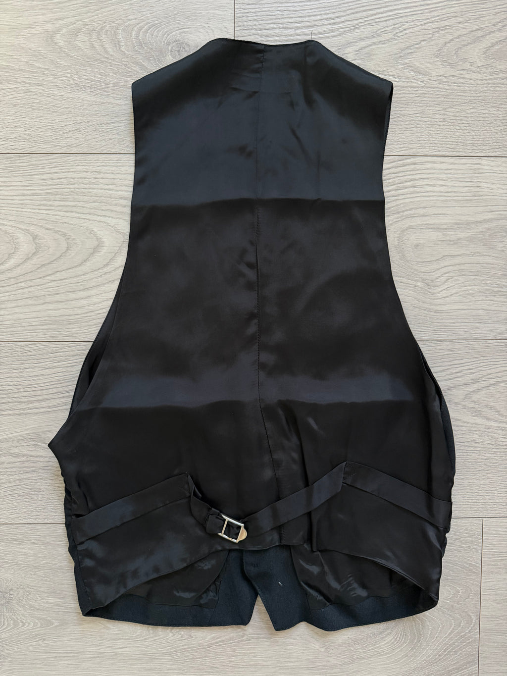 Emporio Armani 1990s Collarless 3-Piece Draped Wool Relaxed Suit - Size XL Jacket / 34" Waist