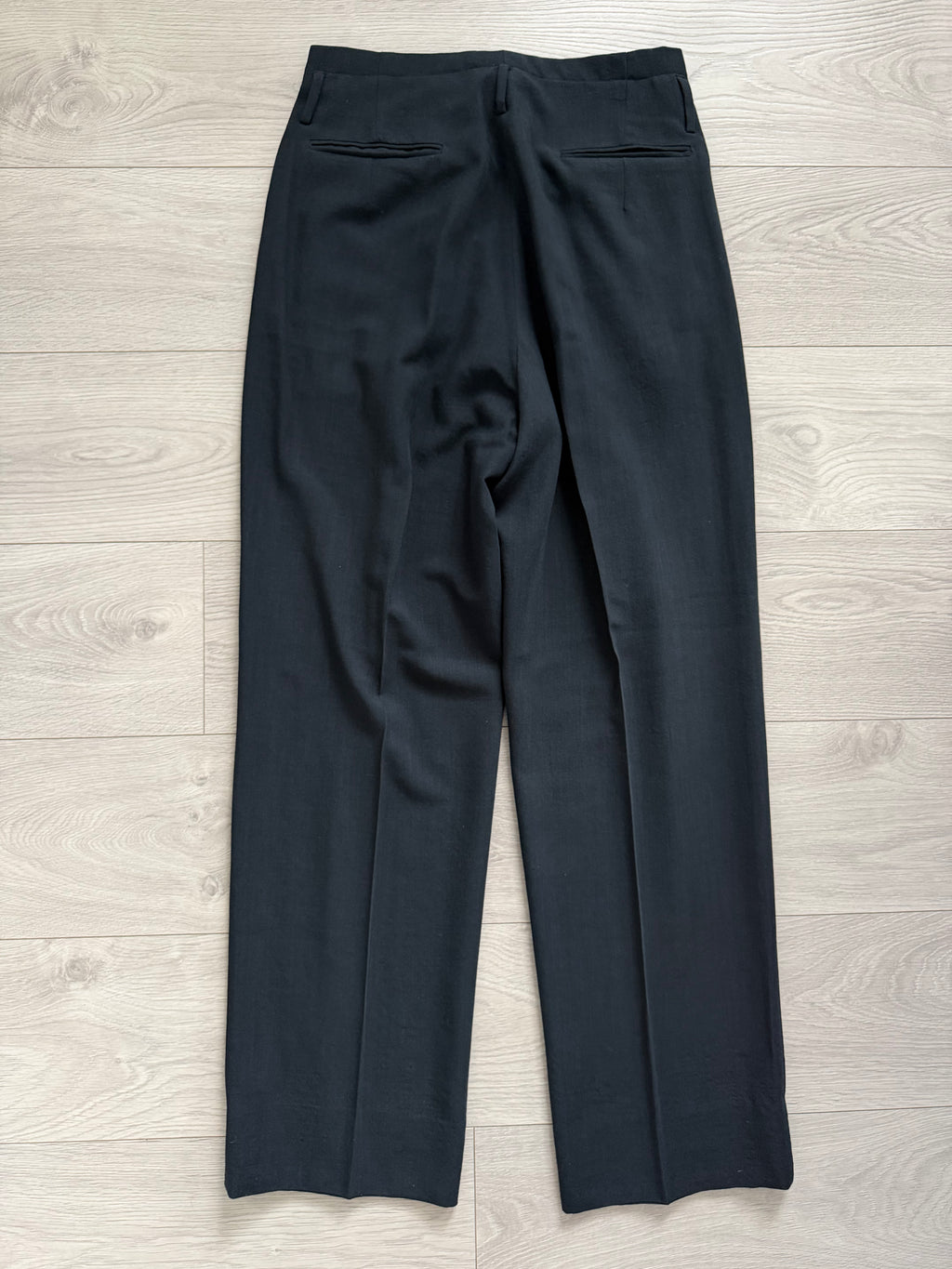 Emporio Armani 1990s Collarless 3-Piece Draped Wool Relaxed Suit - Size XL Jacket / 34" Waist
