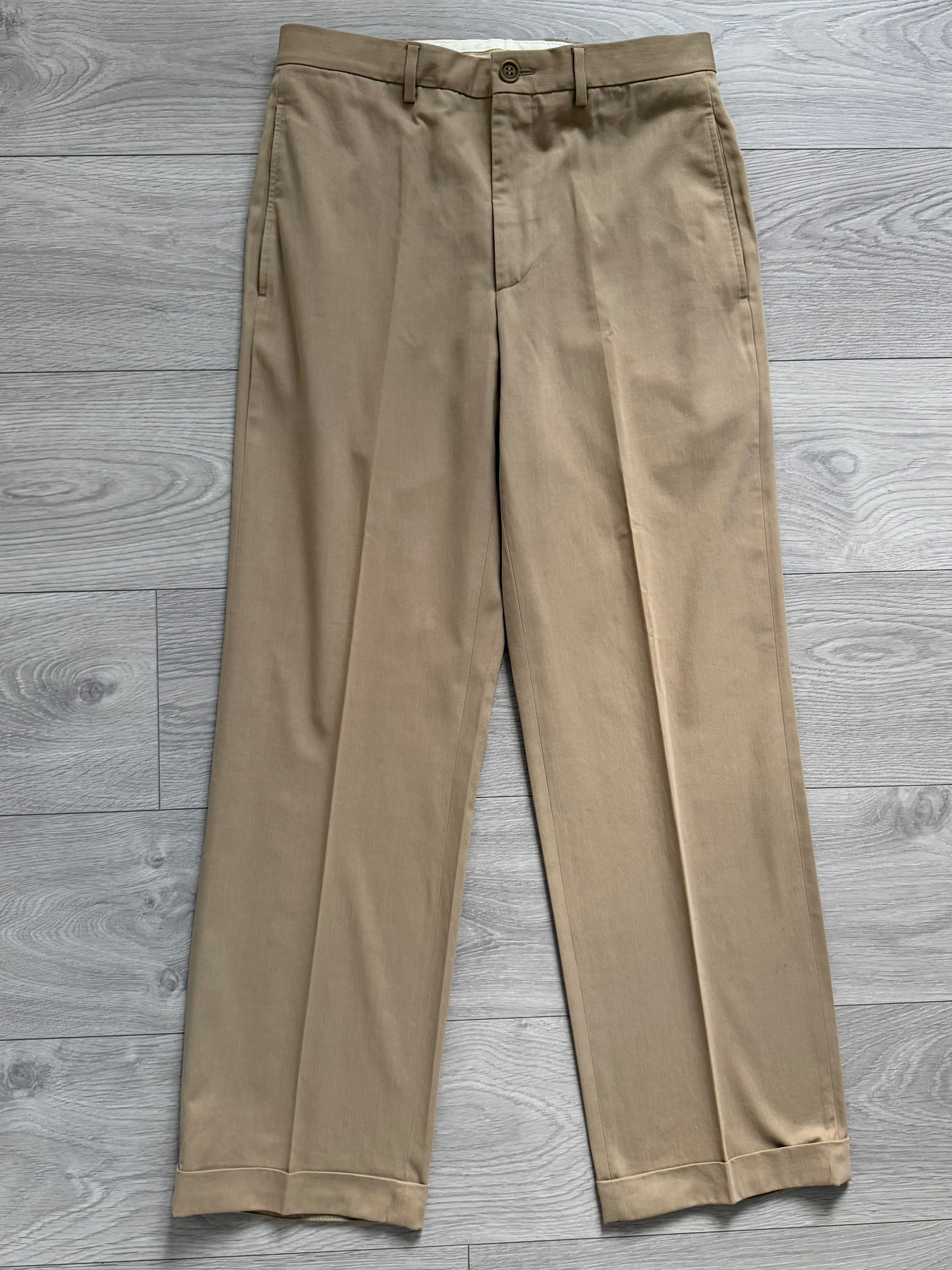 Giorgio Armani Black Label 1990s Taupe Beige 3B Cotton Suit - Size S Jacket / 30" Waist