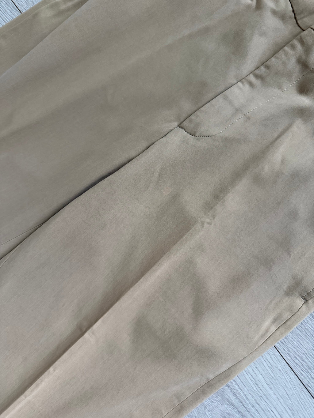 Giorgio Armani Black Label 1990s Taupe Beige 3B Cotton Suit - Size S Jacket / 30" Waist