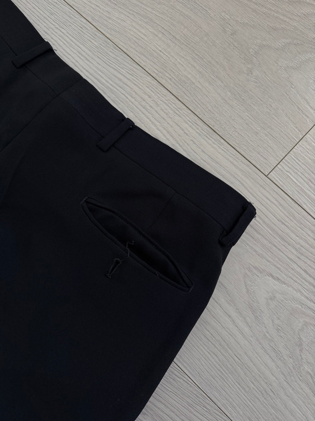 Giorgio Armani 1980s Concealed 3B Pleated Draped Wool Suit Navy Blue - Size XL Jacket / 35" Waist
