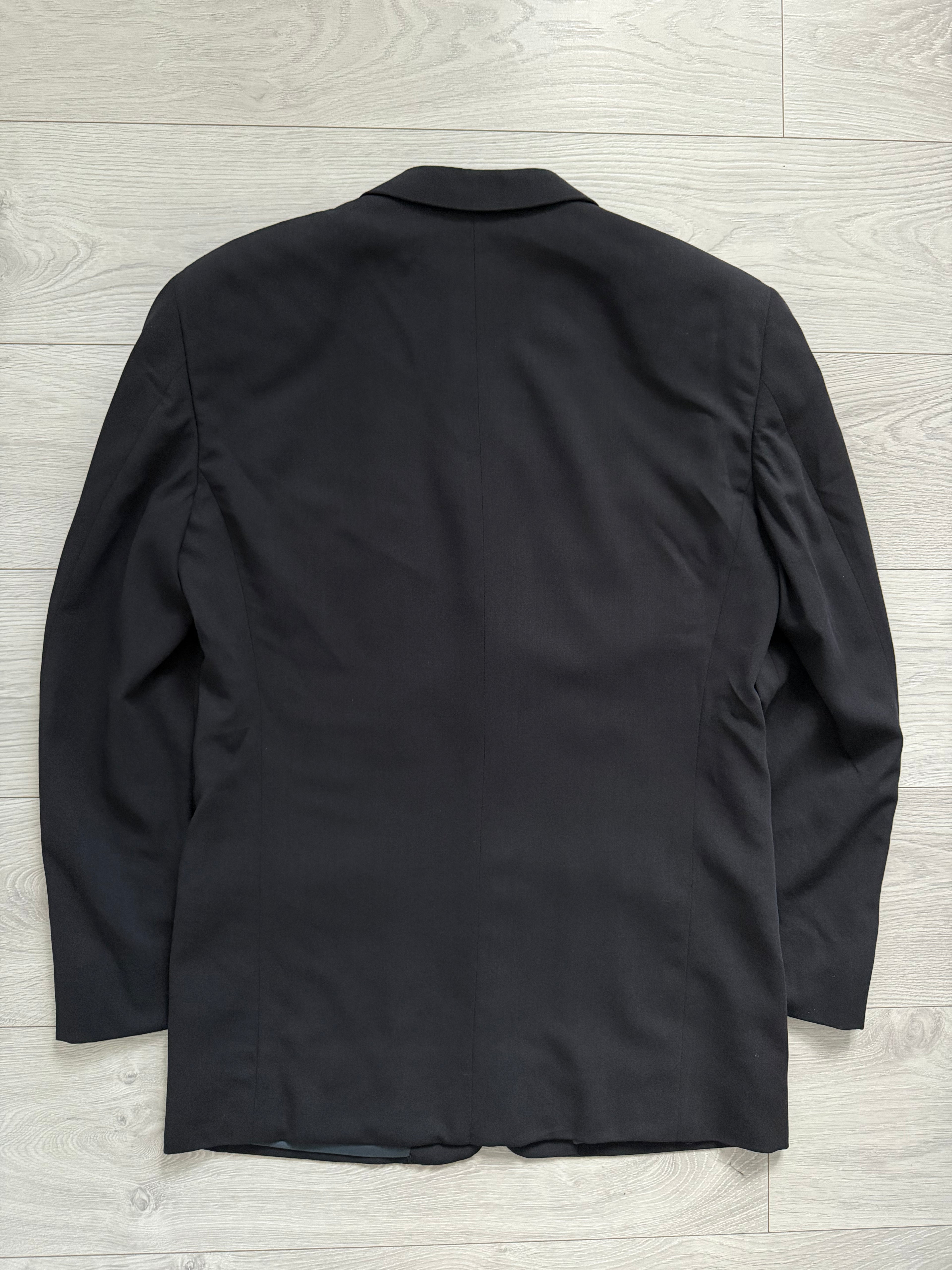 Giorgio Armani 1980s 3B Triple-Pleated Draped Wool Suit Navy Blue - Size M Jacket / 32" Waist